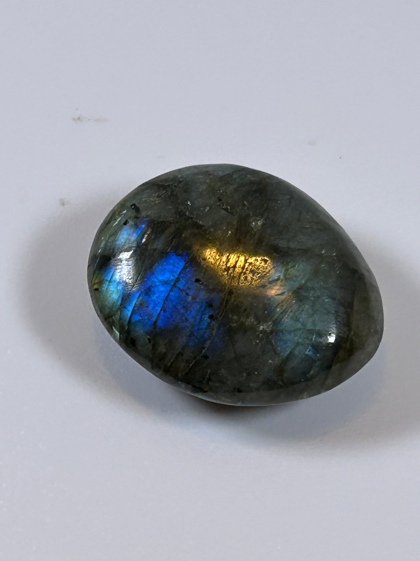 (#123) - LABRADORITE PALM STONE POLISHED - NEW