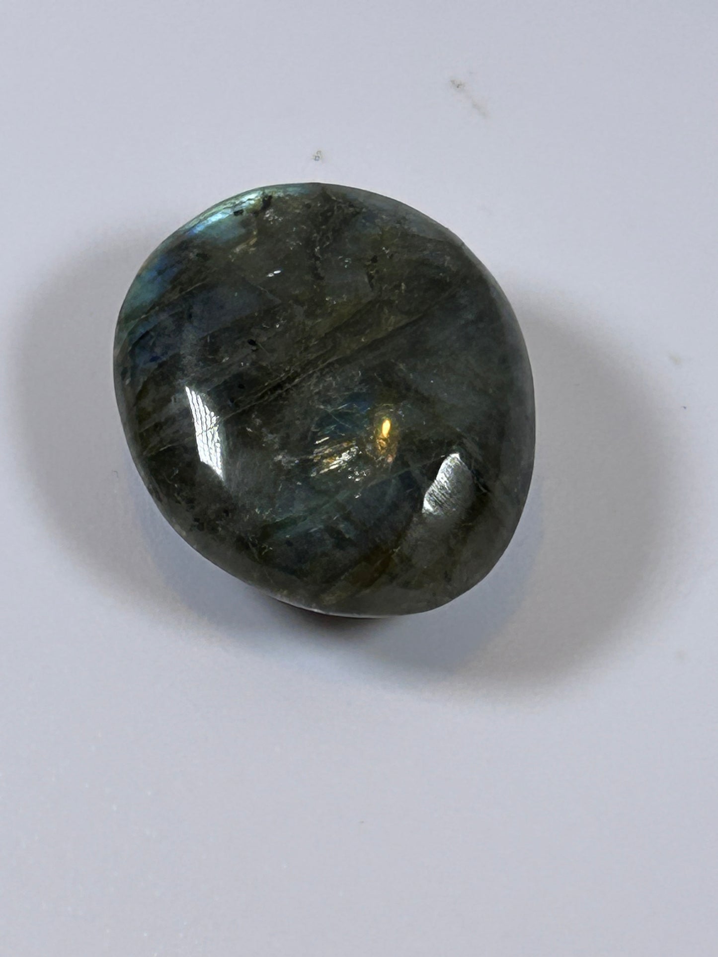 (#123) - LABRADORITE PALM STONE POLISHED - NEW