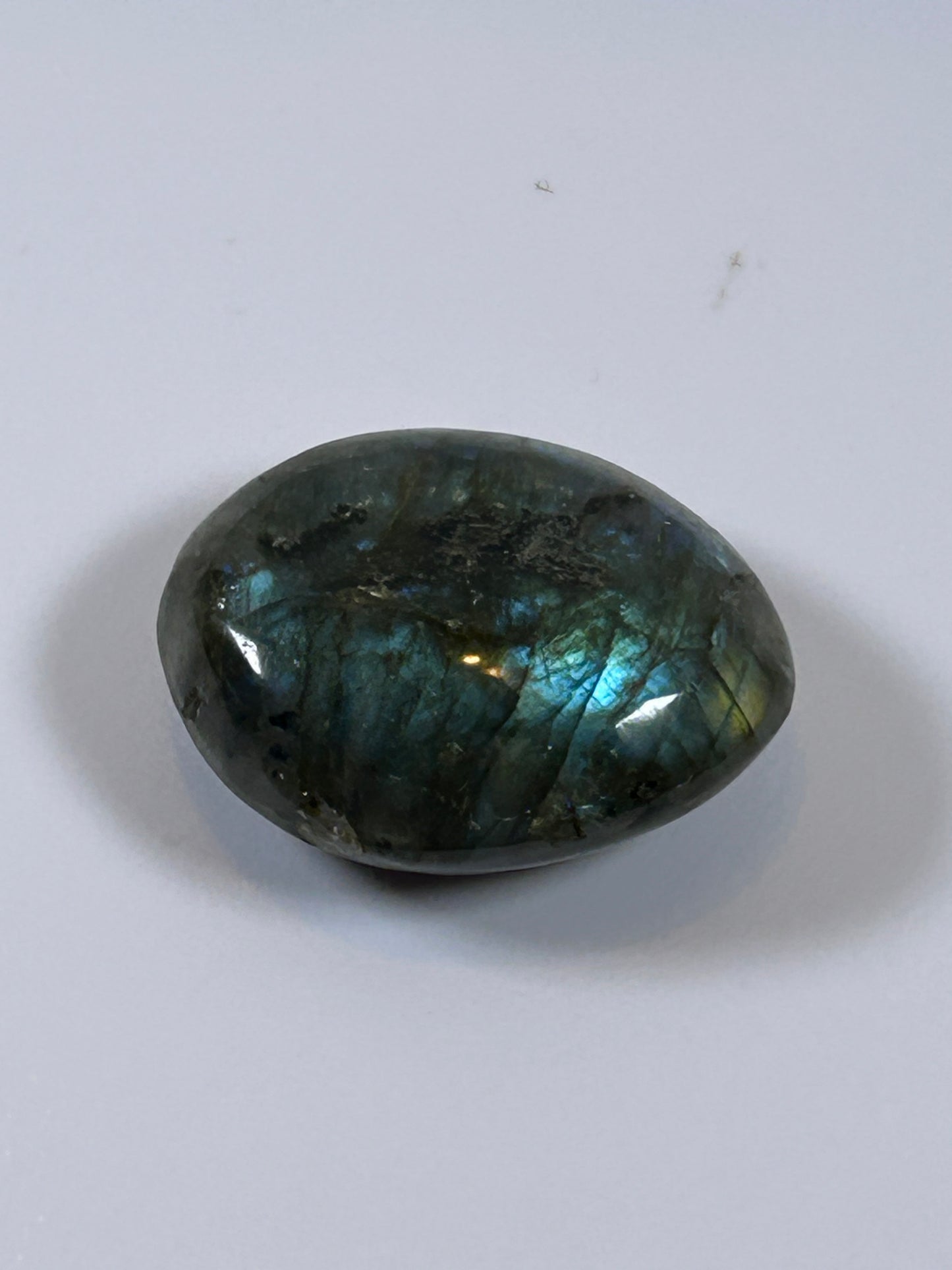 (#123) - LABRADORITE PALM STONE POLISHED - NEW