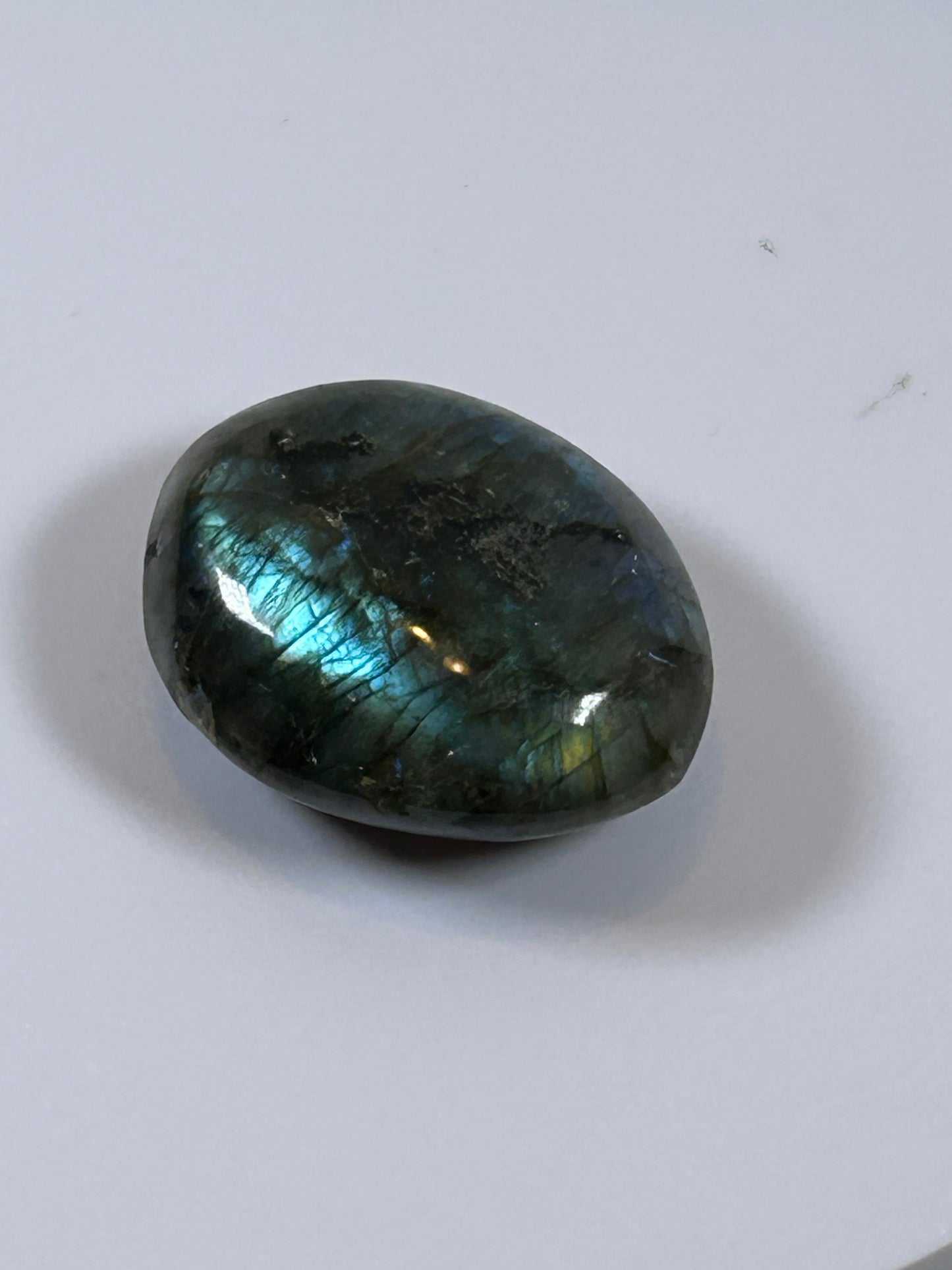 (#123) - LABRADORITE PALM STONE POLISHED - NEW