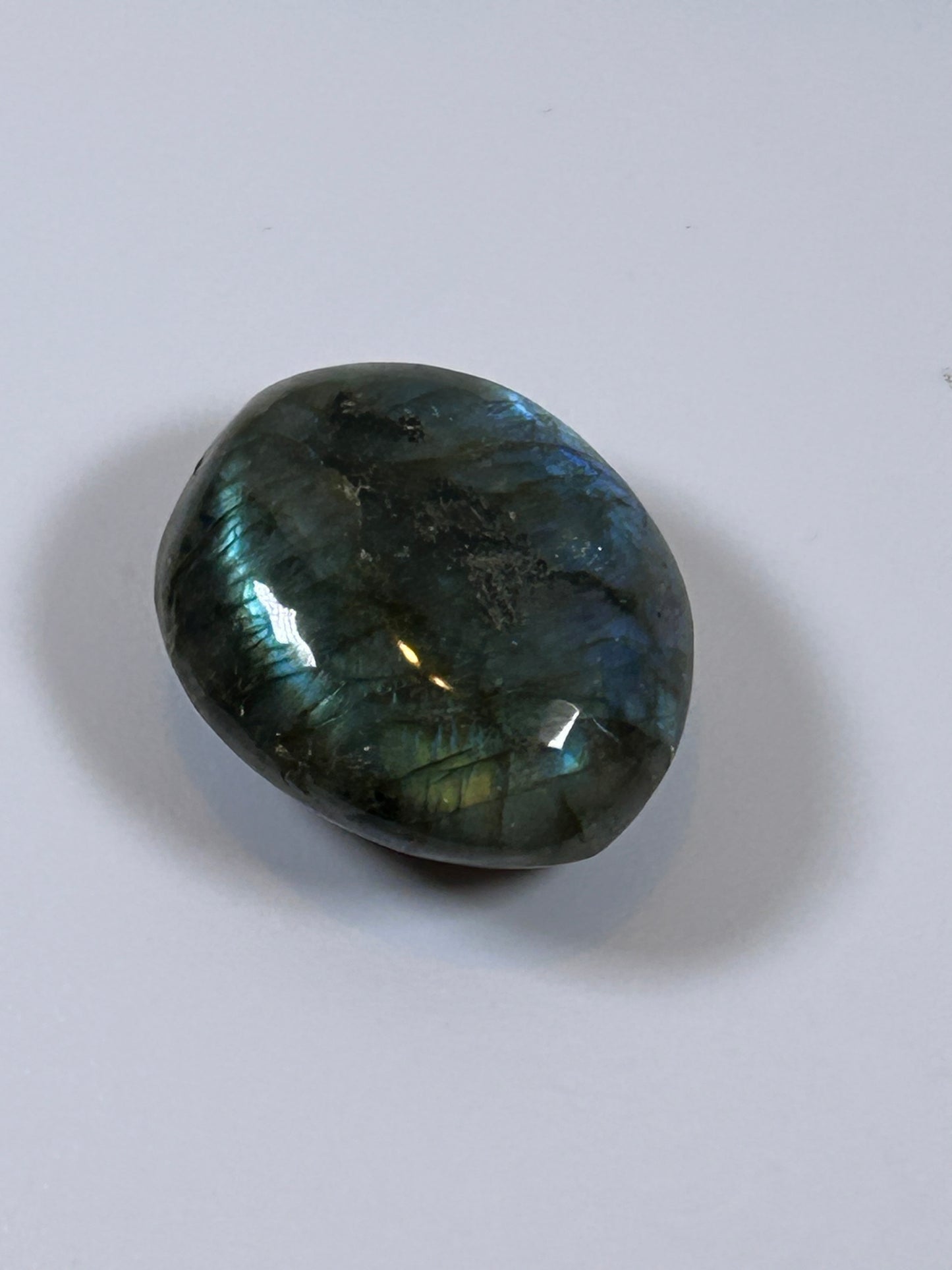 (#123) - LABRADORITE PALM STONE POLISHED - NEW