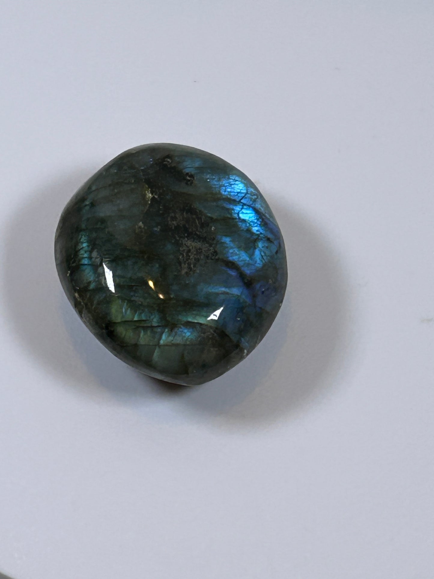 (#123) - LABRADORITE PALM STONE POLISHED - NEW