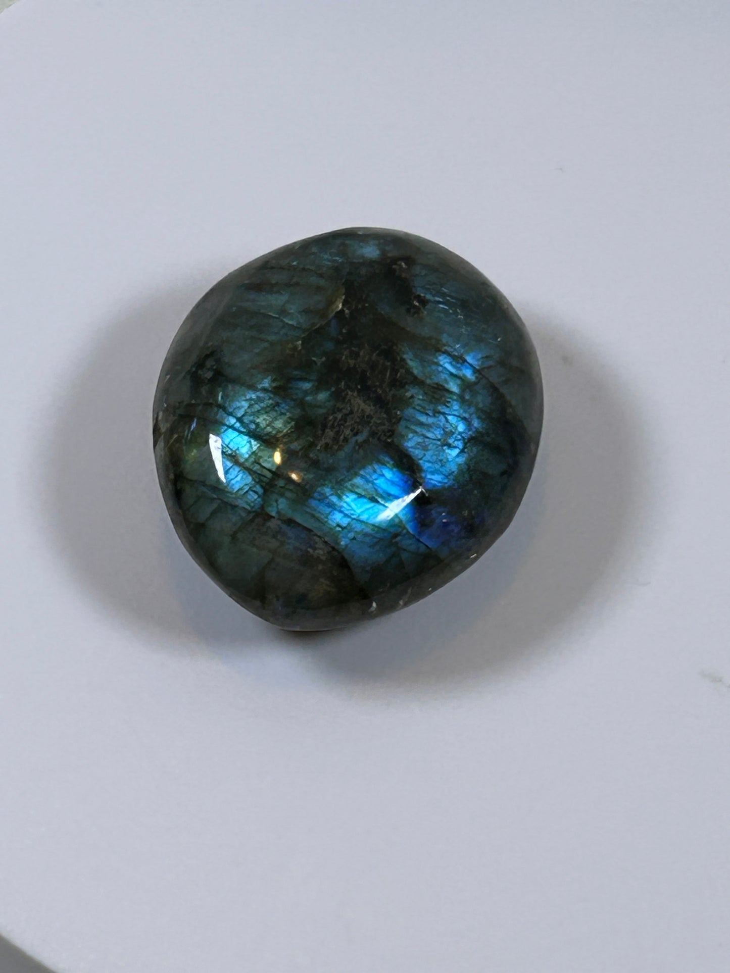 (#123) - LABRADORITE PALM STONE POLISHED - NEW