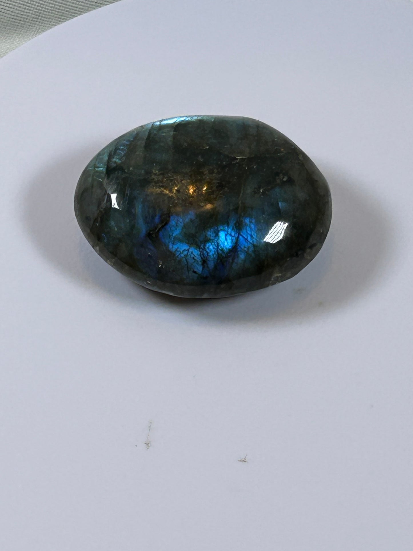 (#123) - LABRADORITE PALM STONE POLISHED - NEW