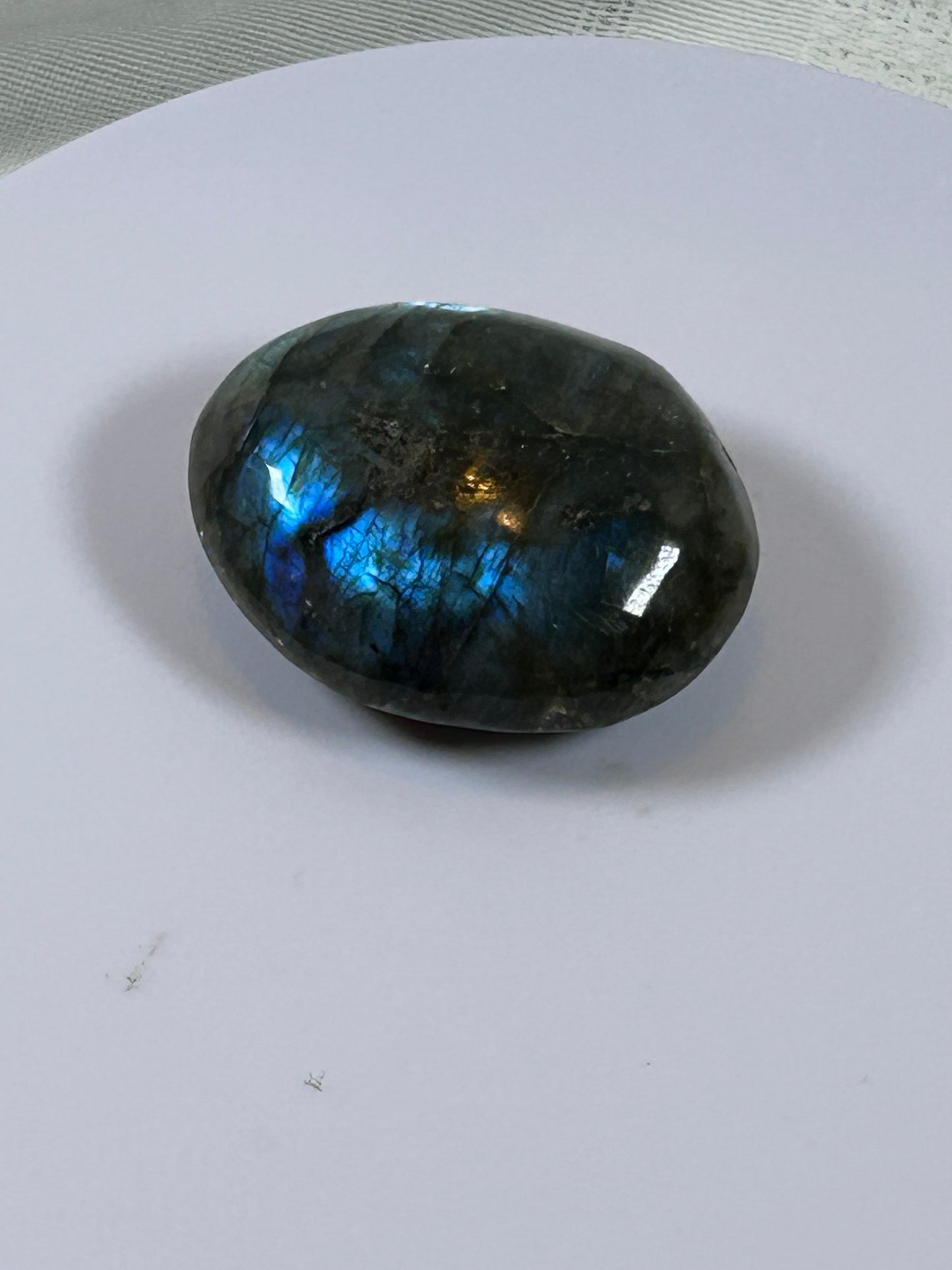 (#123) - LABRADORITE PALM STONE POLISHED - NEW