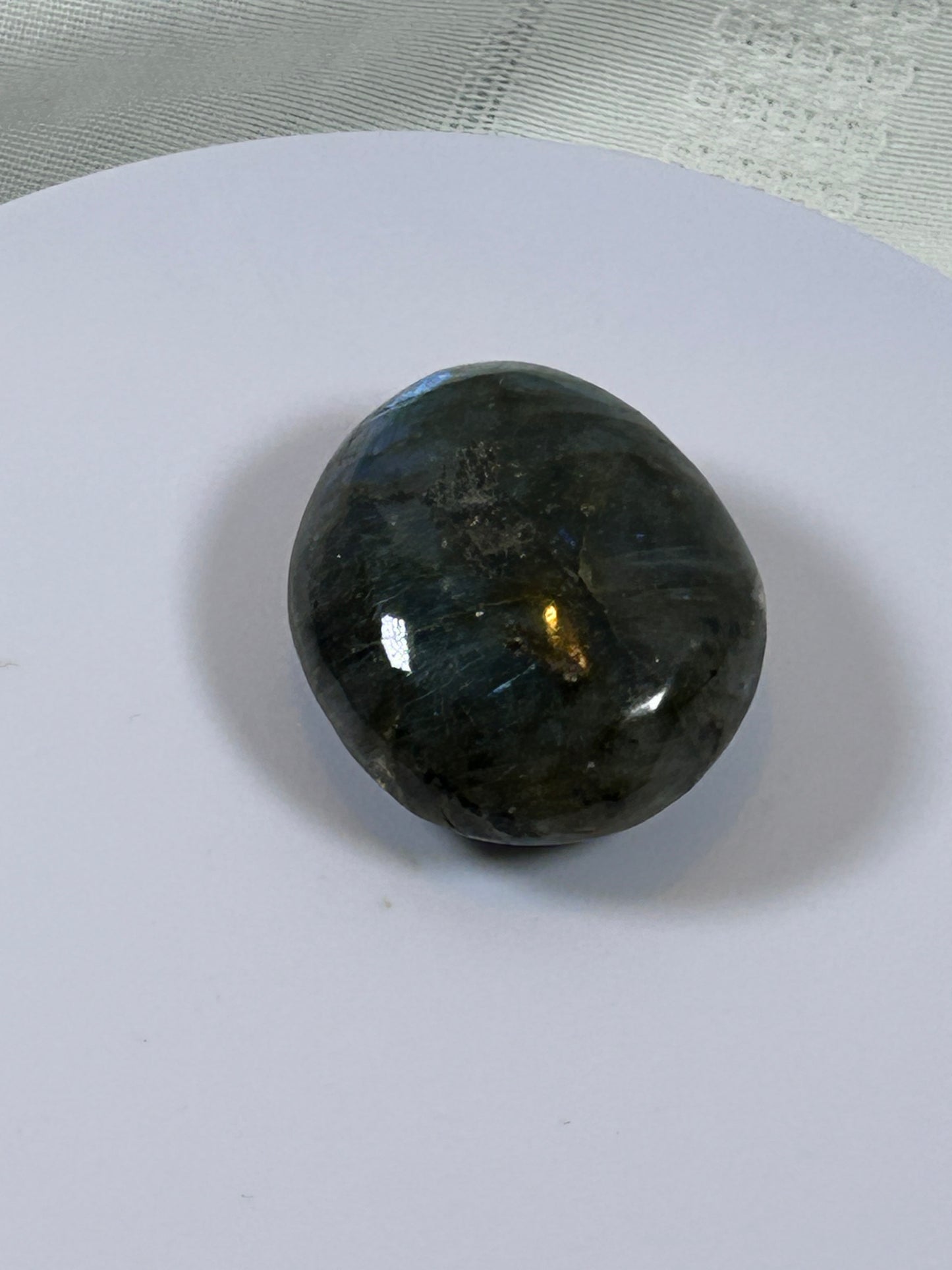 (#123) - LABRADORITE PALM STONE POLISHED - NEW