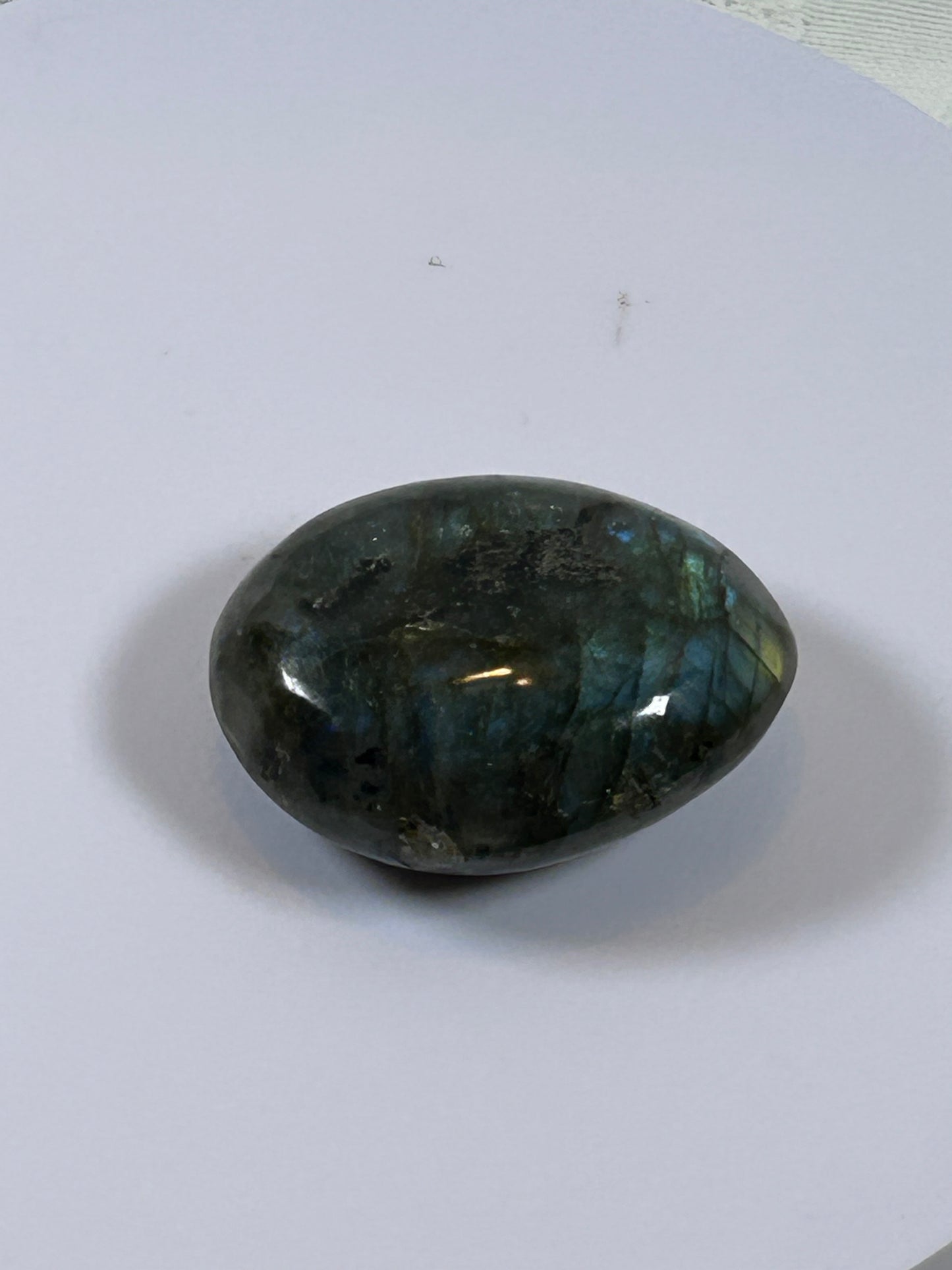 (#123) - LABRADORITE PALM STONE POLISHED - NEW