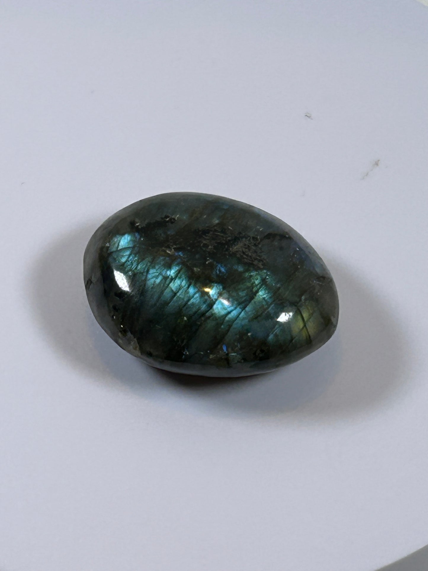 (#123) - LABRADORITE PALM STONE POLISHED - NEW
