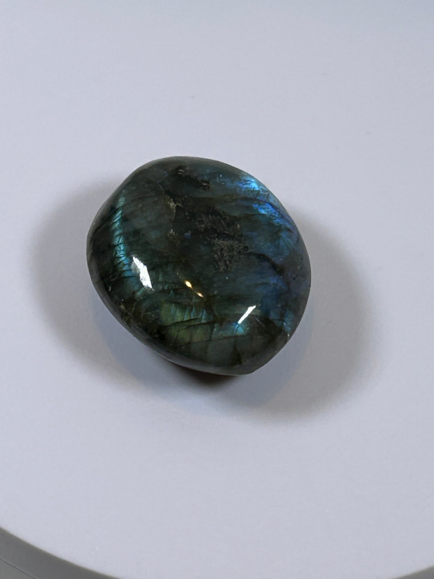 (#123) - LABRADORITE PALM STONE POLISHED - NEW