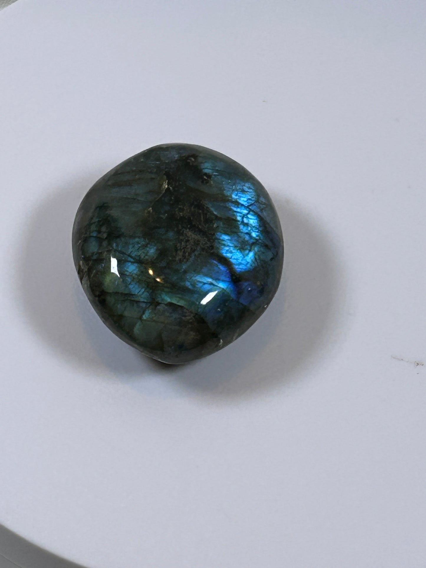 (#123) - LABRADORITE PALM STONE POLISHED - NEW
