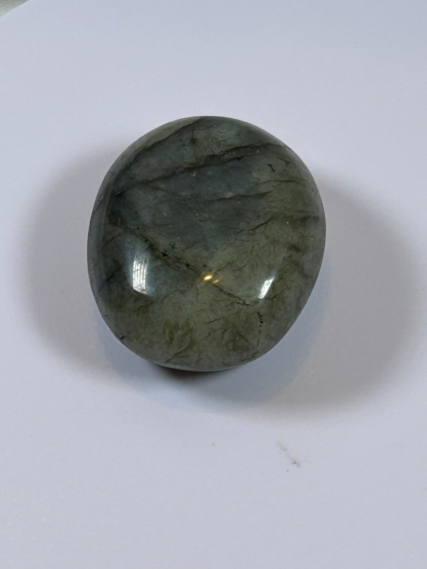 (#124) - LABRADORITE PALM STONE POLISHED - NEW