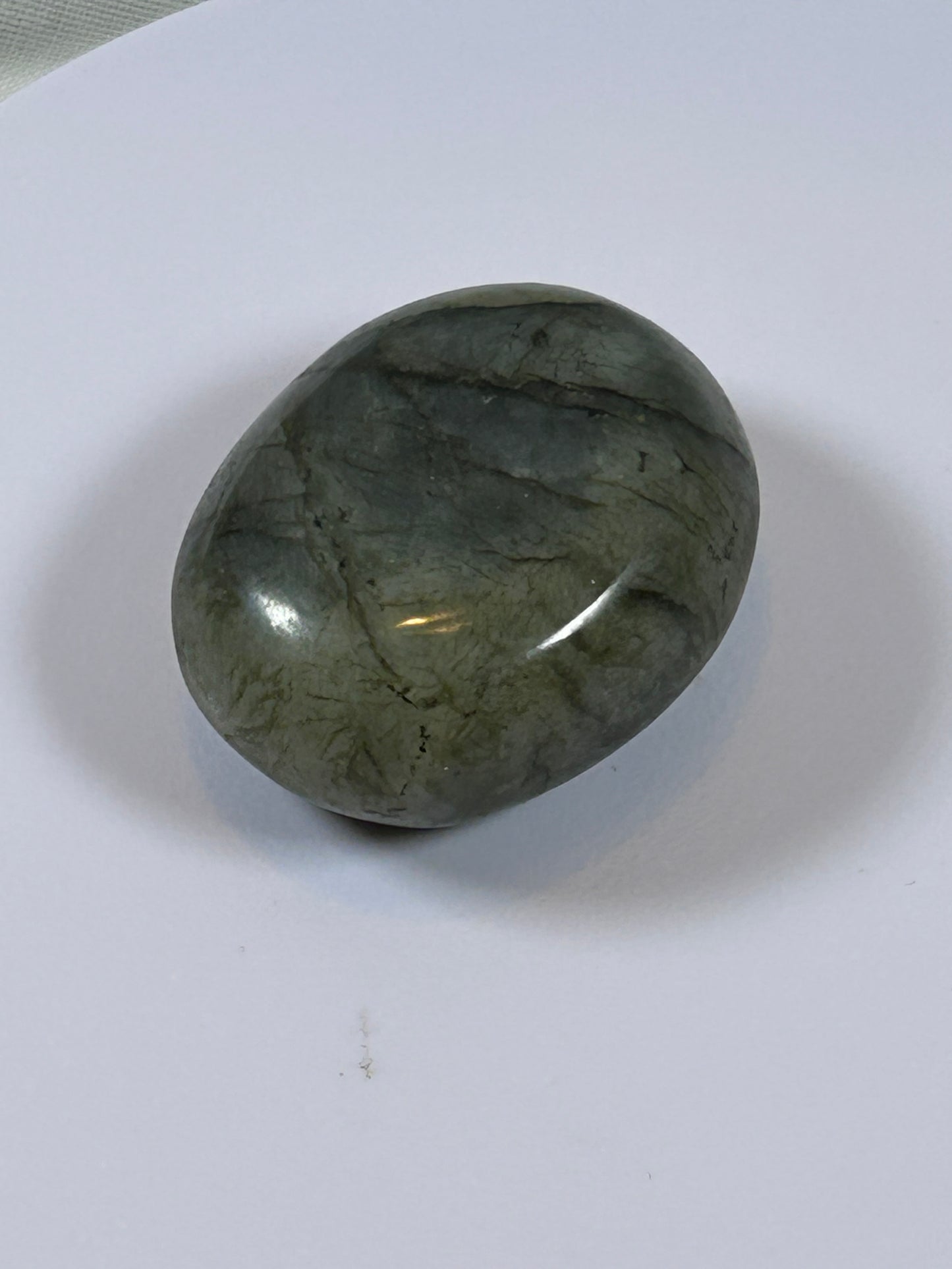(#124) - LABRADORITE PALM STONE POLISHED - NEW