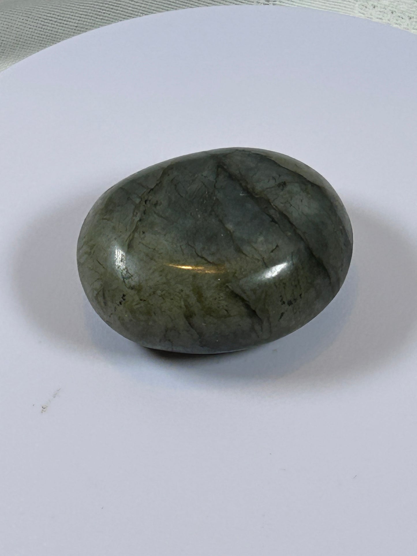 (#124) - LABRADORITE PALM STONE POLISHED - NEW