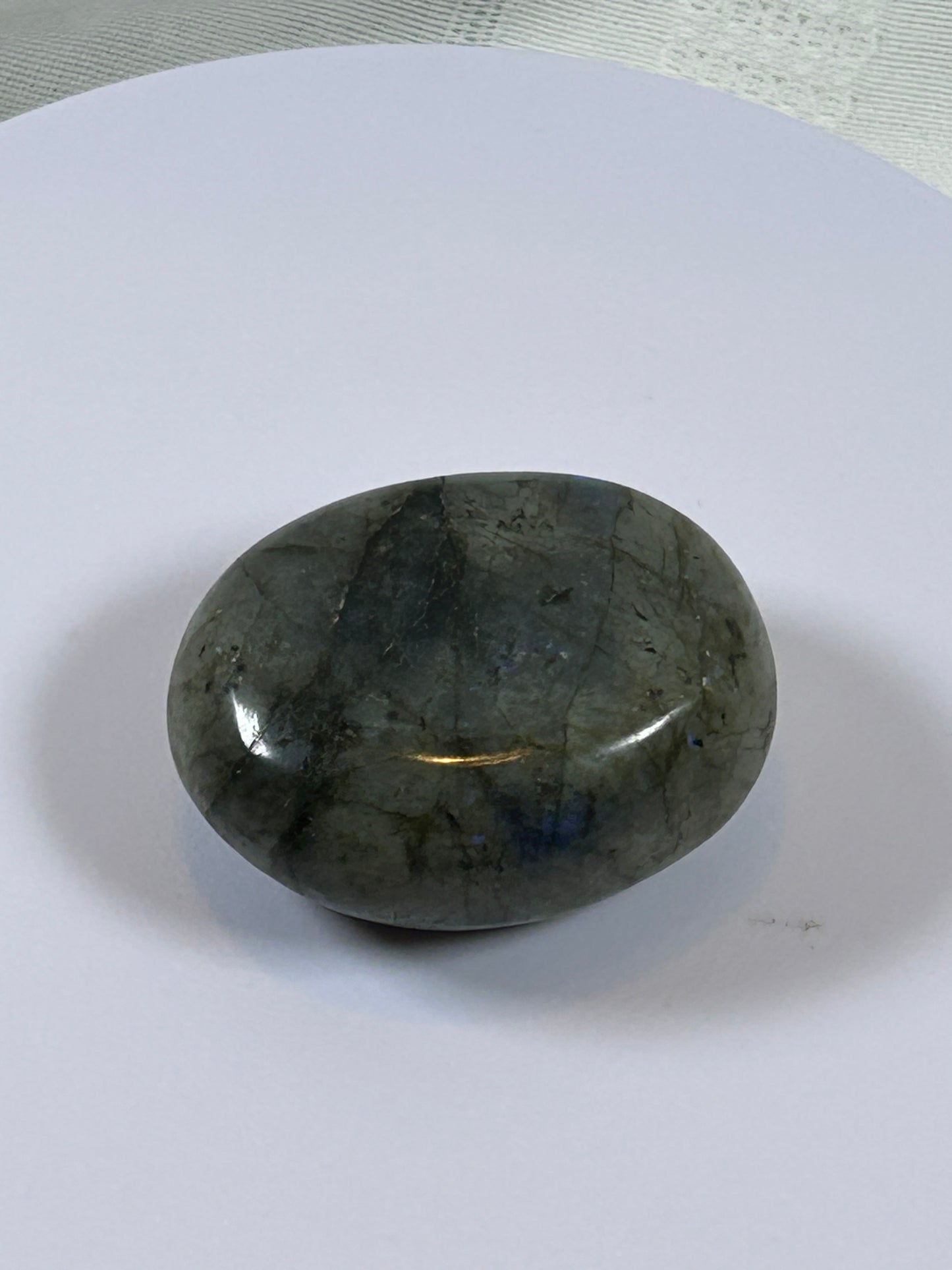 (#124) - LABRADORITE PALM STONE POLISHED - NEW
