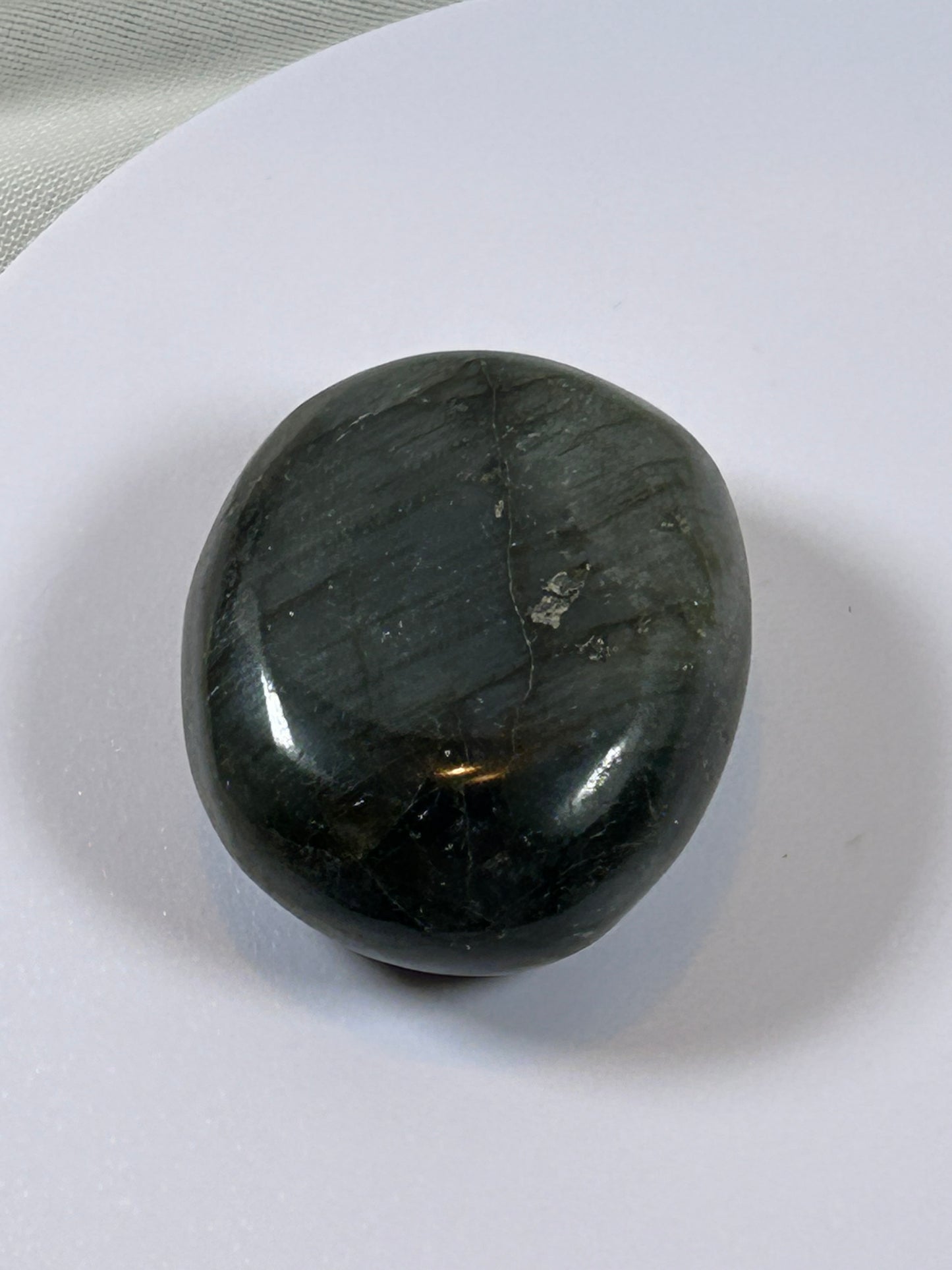 (#125) - LABRADORITE PALM STONE POLISHED - NEW