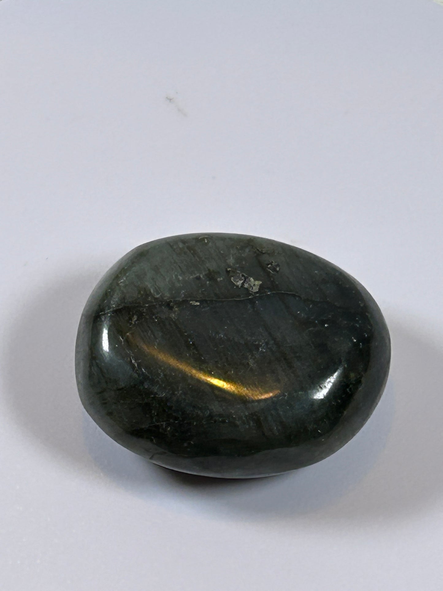 (#125) - LABRADORITE PALM STONE POLISHED - NEW