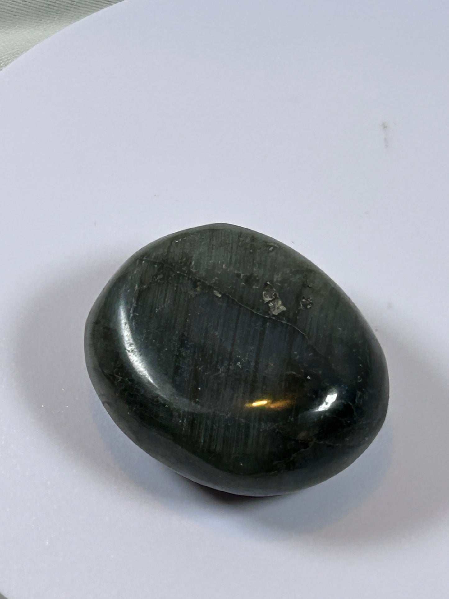(#125) - LABRADORITE PALM STONE POLISHED - NEW