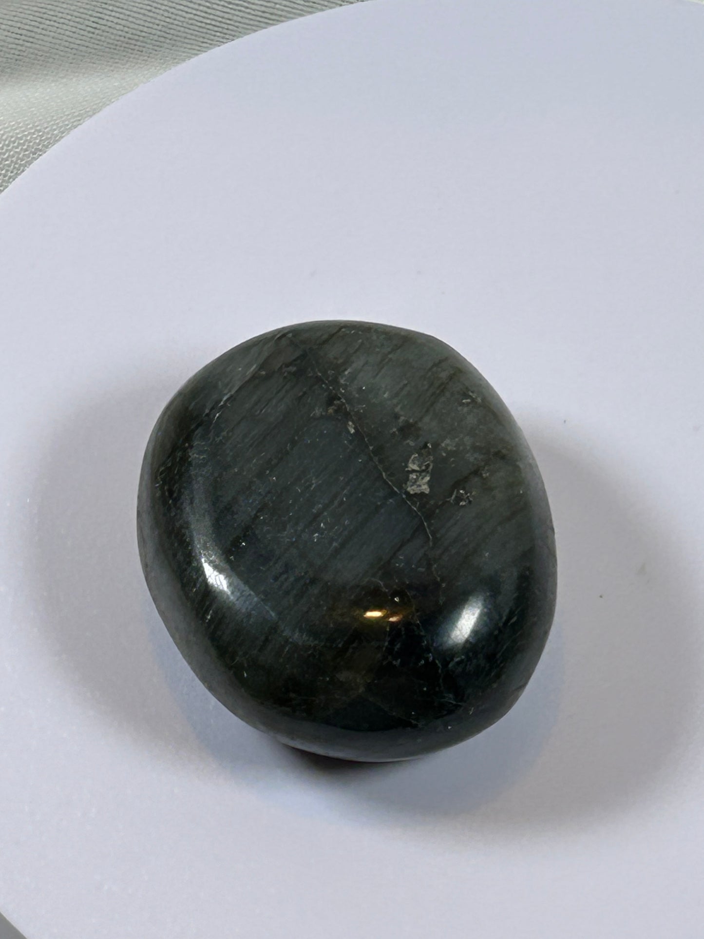 (#125) - LABRADORITE PALM STONE POLISHED - NEW