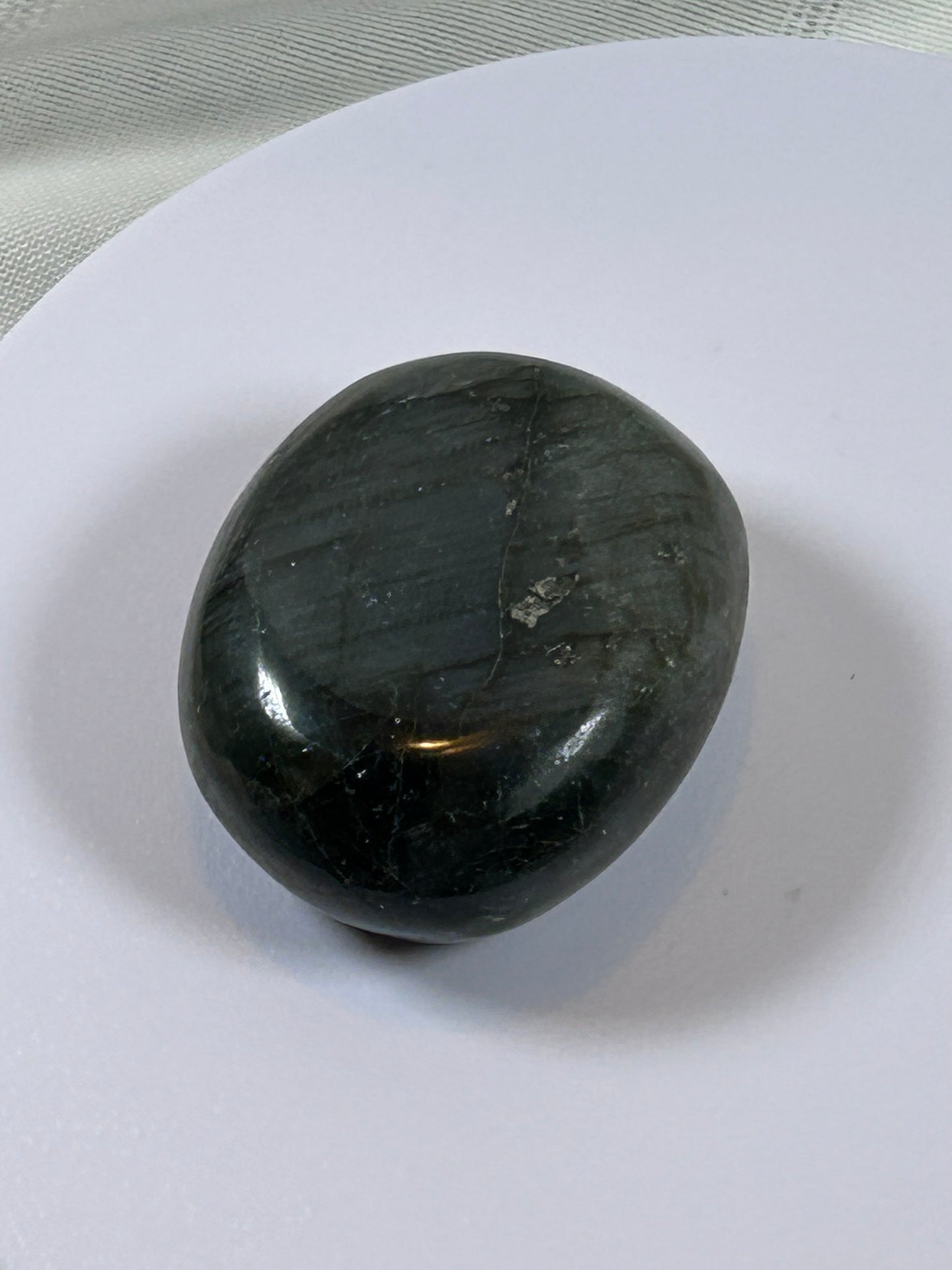 (#125) - LABRADORITE PALM STONE POLISHED - NEW