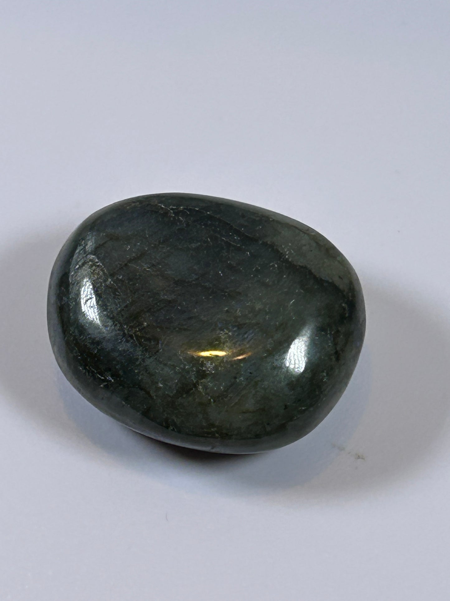 (#125) - LABRADORITE PALM STONE POLISHED - NEW