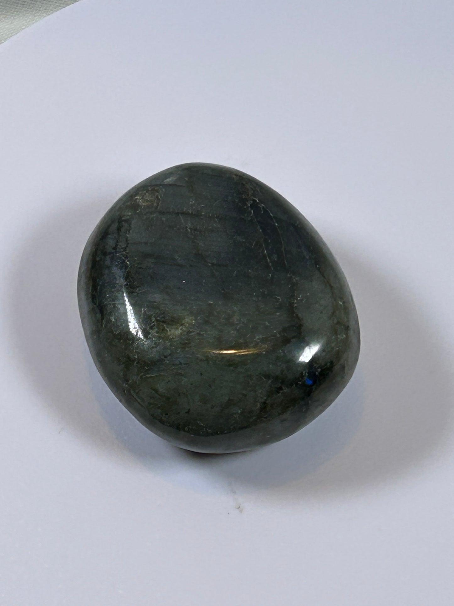 (#125) - LABRADORITE PALM STONE POLISHED - NEW