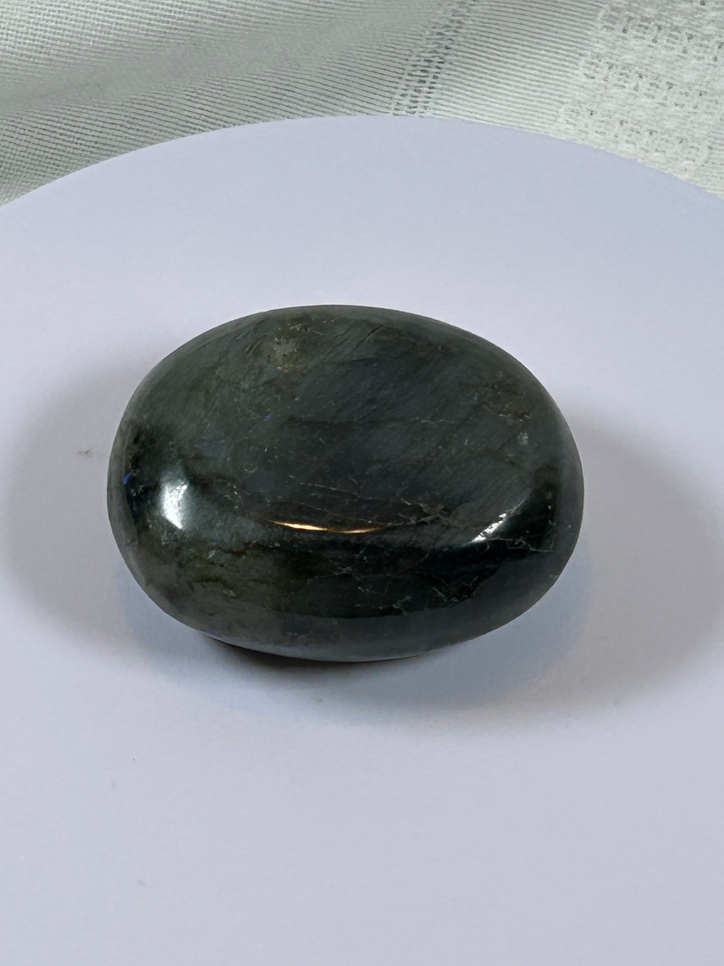 (#125) - LABRADORITE PALM STONE POLISHED - NEW