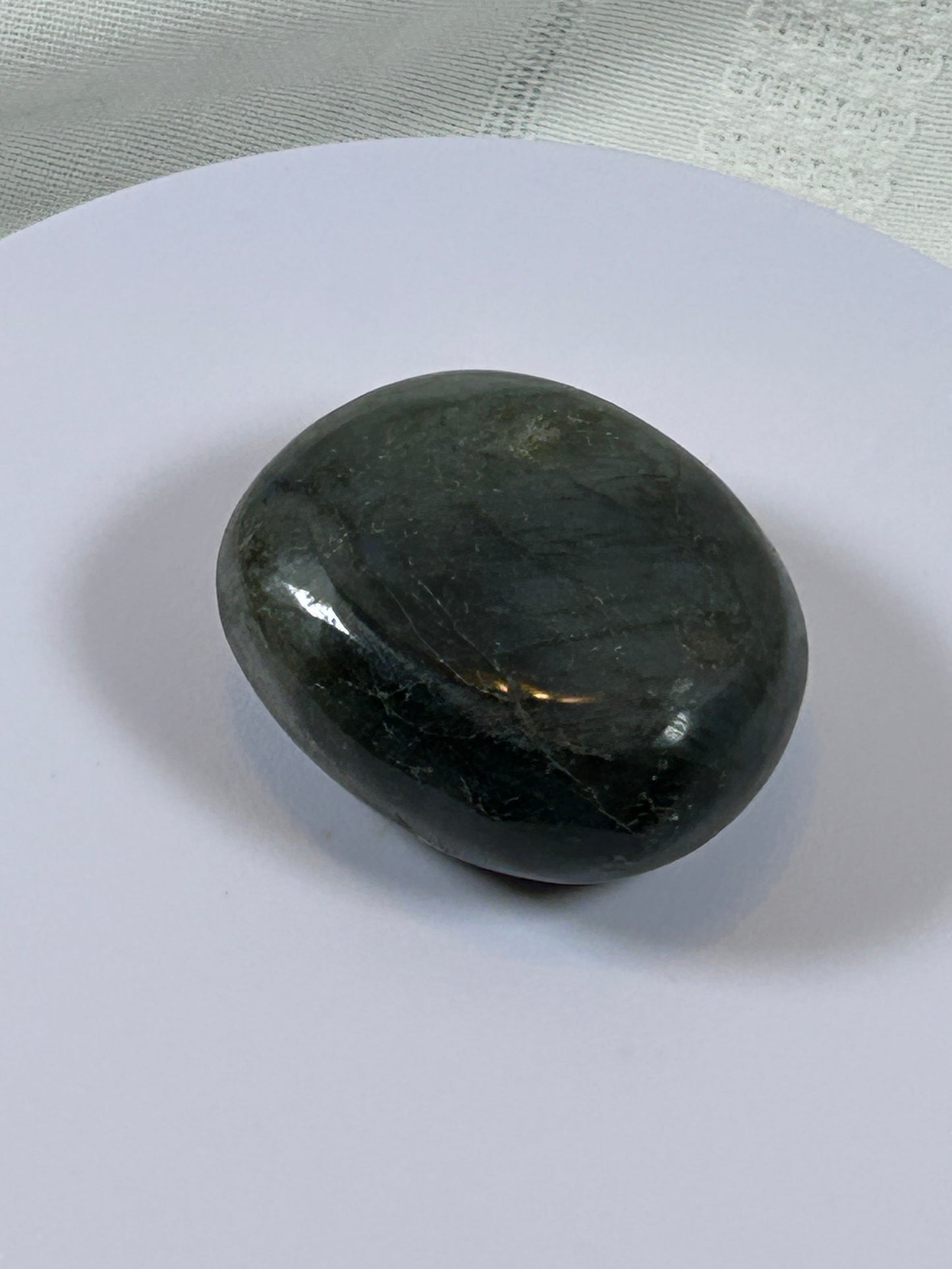 (#125) - LABRADORITE PALM STONE POLISHED - NEW