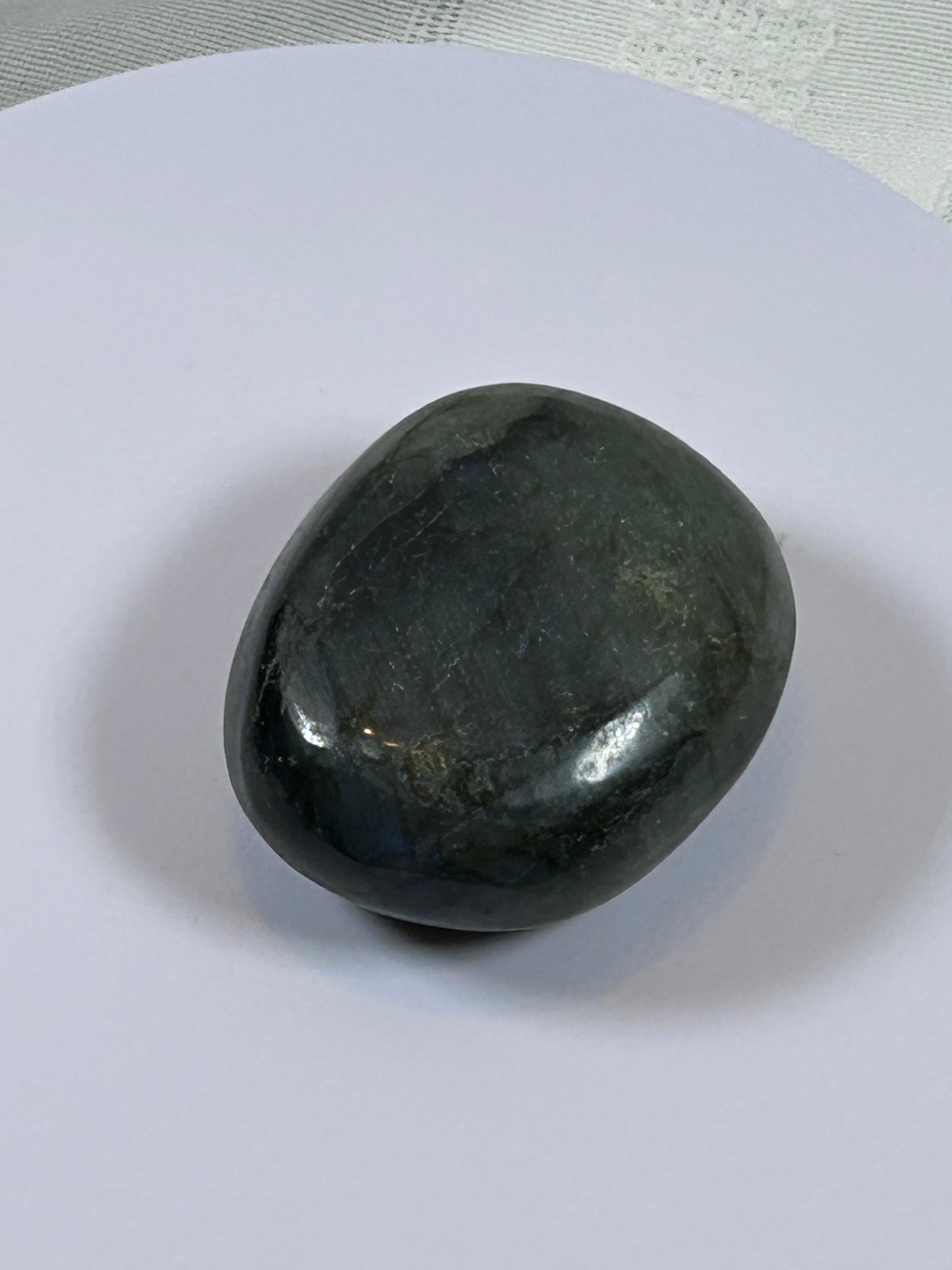 (#125) - LABRADORITE PALM STONE POLISHED - NEW