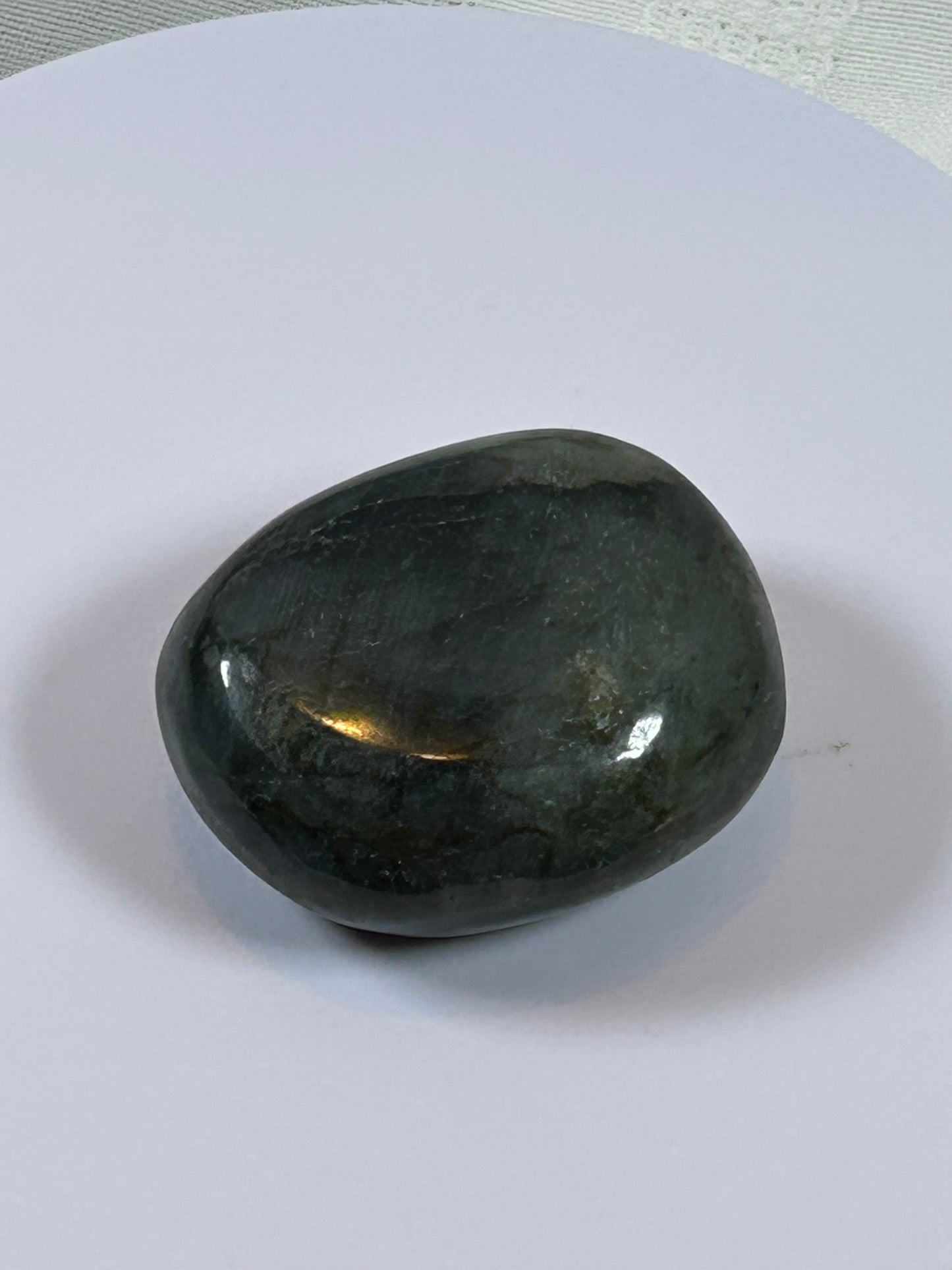 (#125) - LABRADORITE PALM STONE POLISHED - NEW