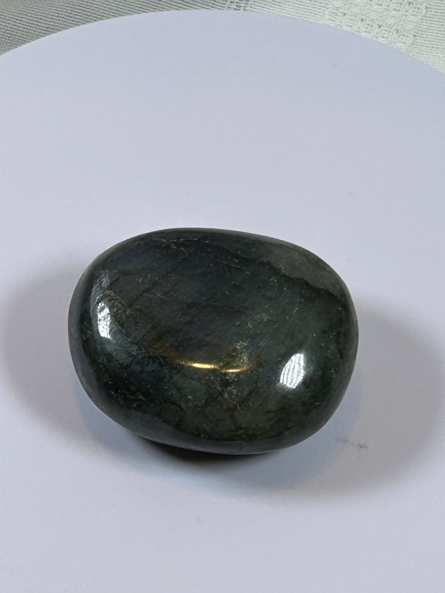 (#125) - LABRADORITE PALM STONE POLISHED - NEW