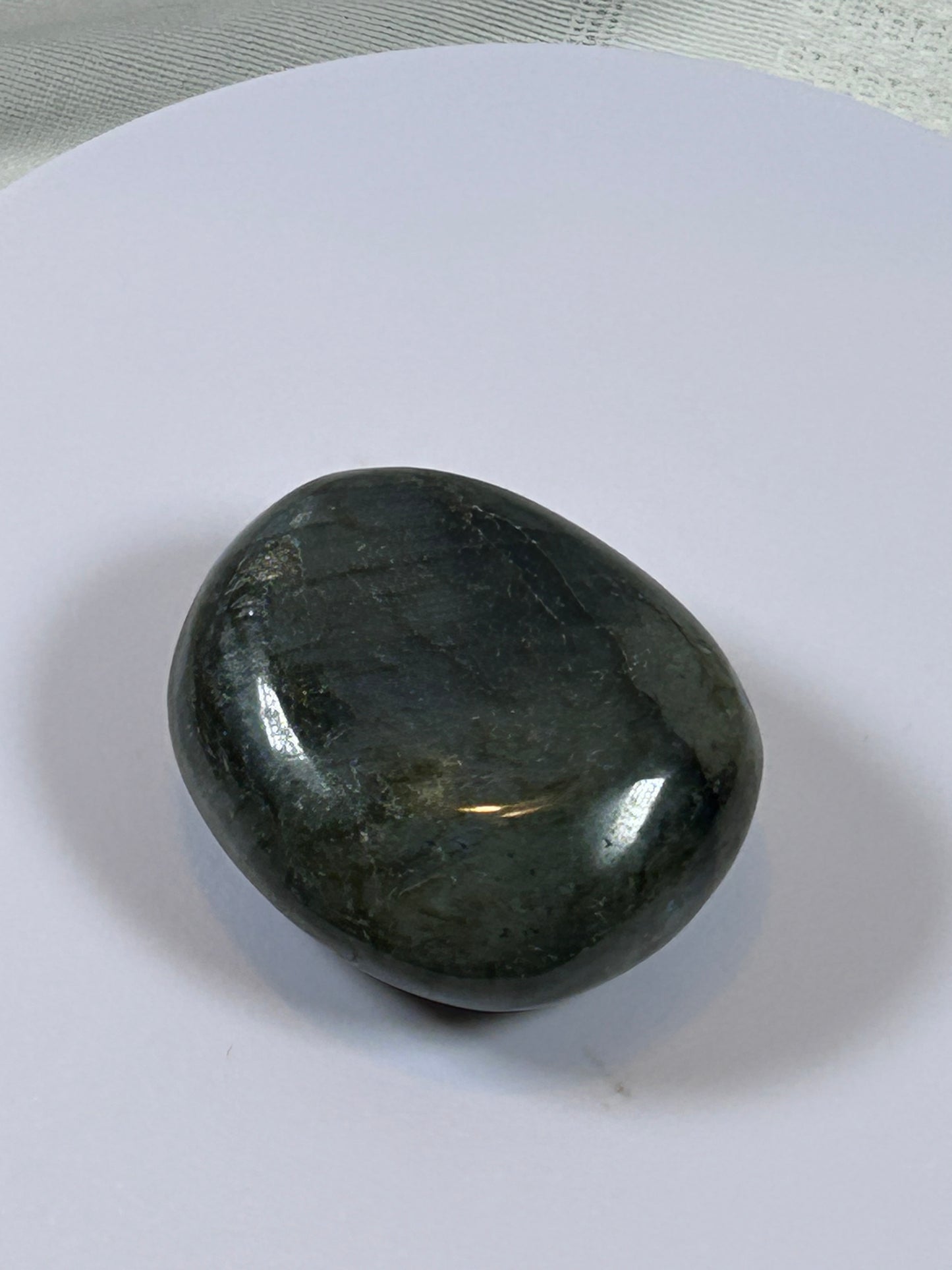 (#125) - LABRADORITE PALM STONE POLISHED - NEW