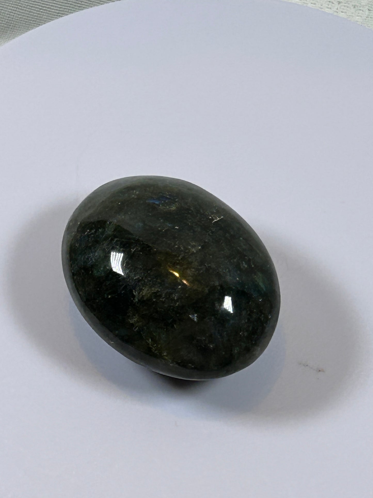 (#126) - LABRADORITE PALM STONE POLISHED - NEW