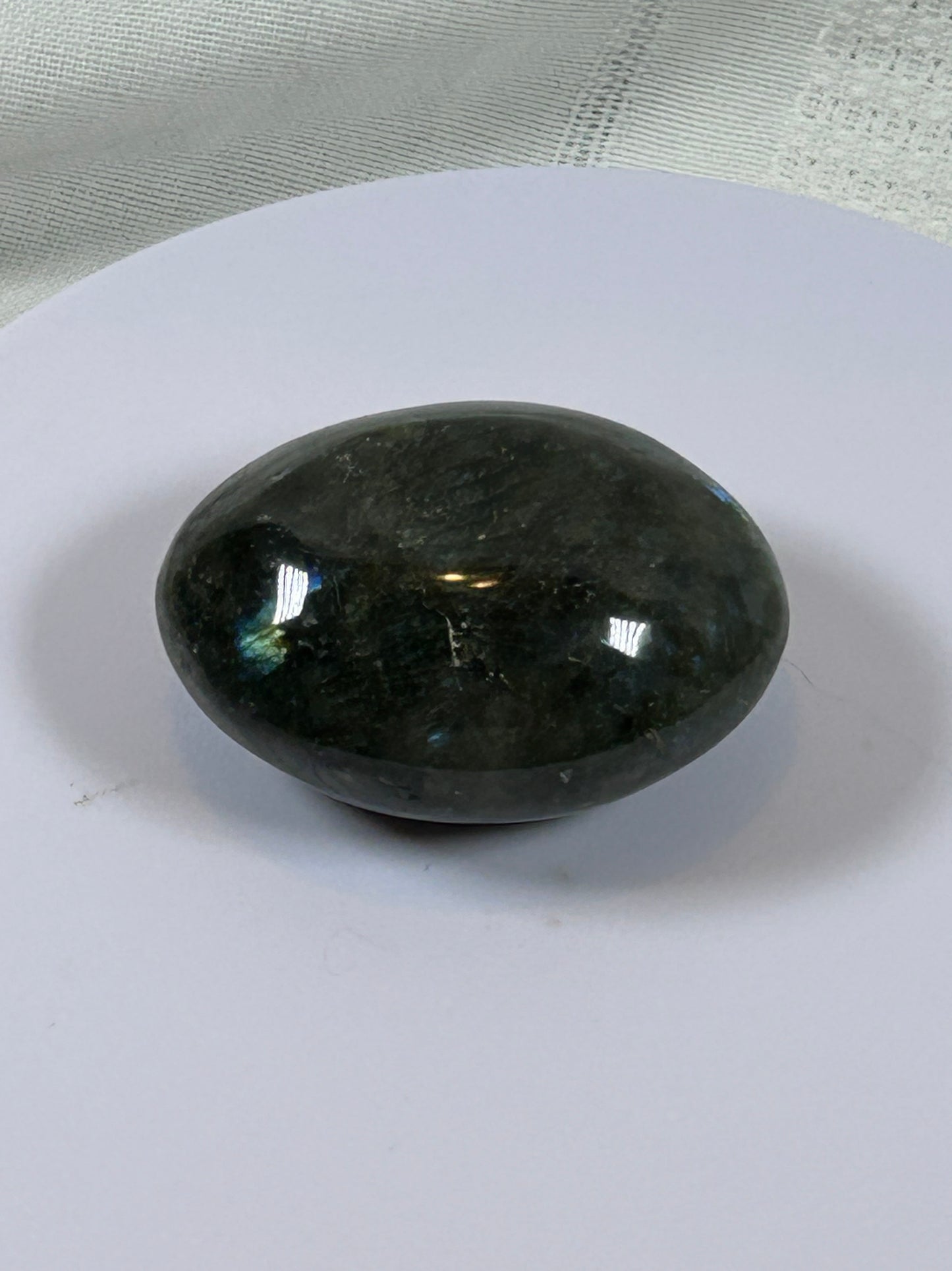 (#126) - LABRADORITE PALM STONE POLISHED - NEW