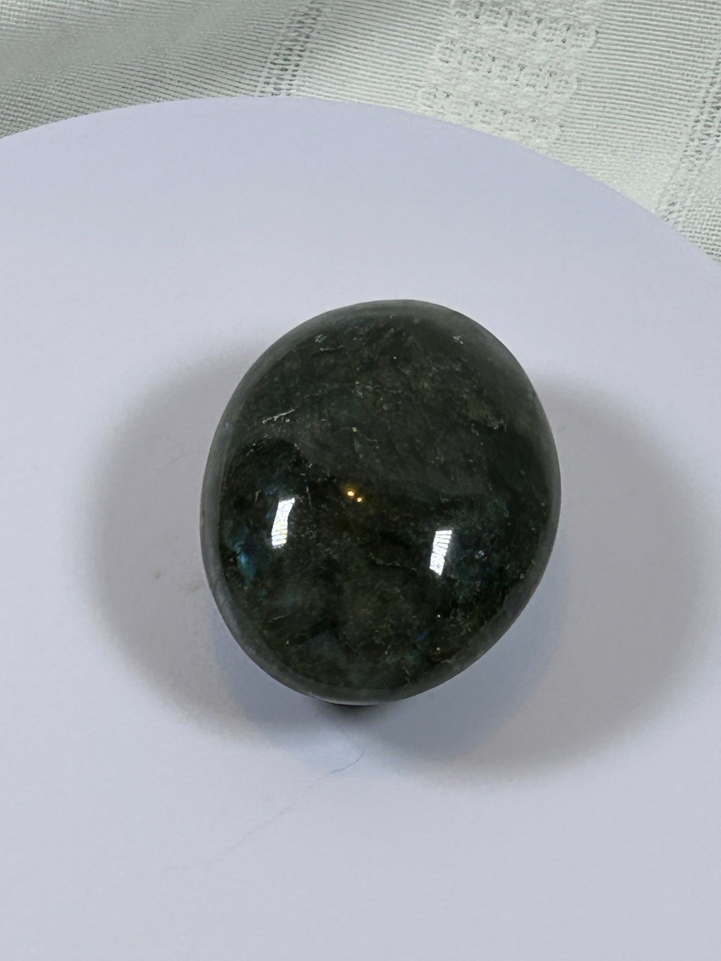 (#126) - LABRADORITE PALM STONE POLISHED - NEW