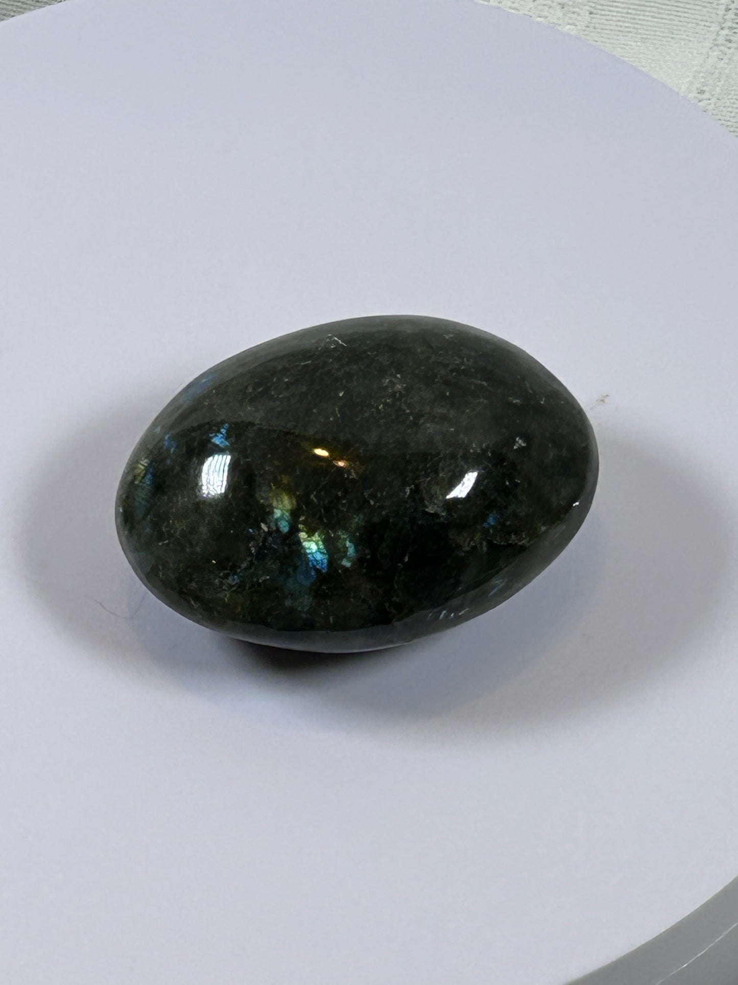 (#126) - LABRADORITE PALM STONE POLISHED - NEW