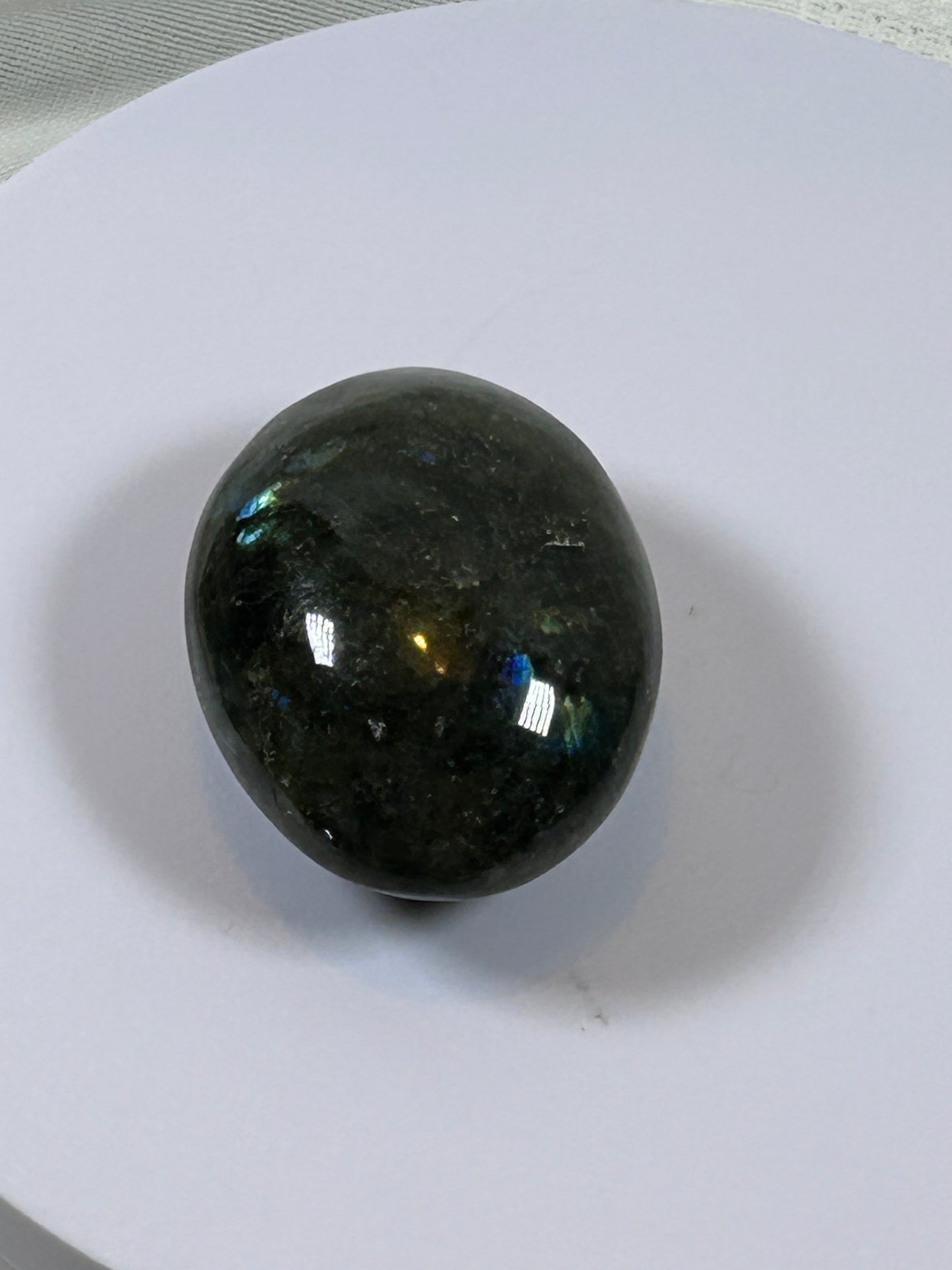 (#126) - LABRADORITE PALM STONE POLISHED - NEW