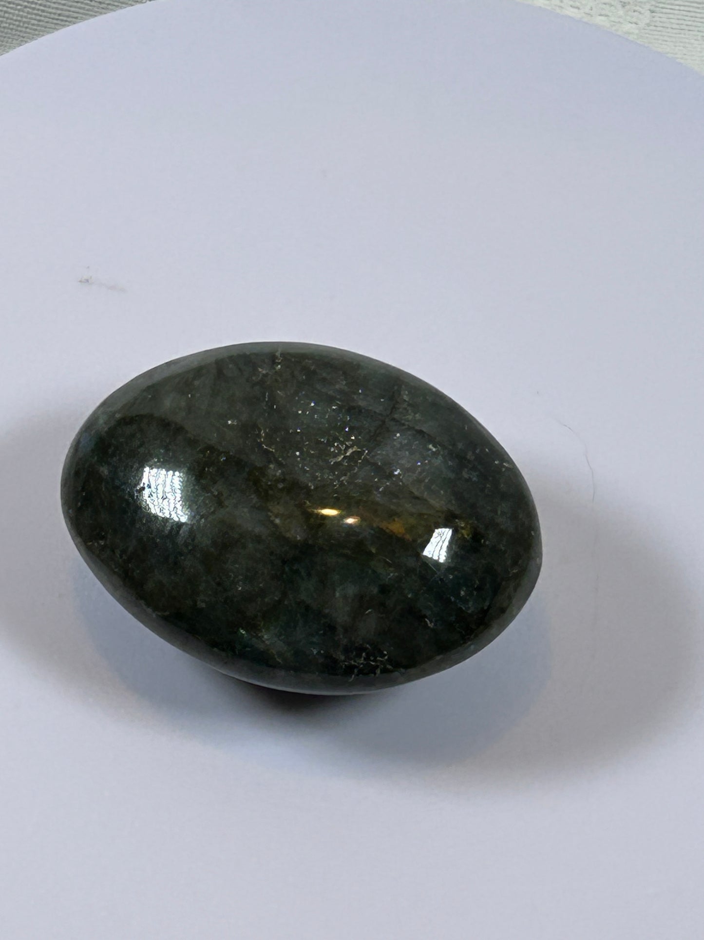 (#126) - LABRADORITE PALM STONE POLISHED - NEW