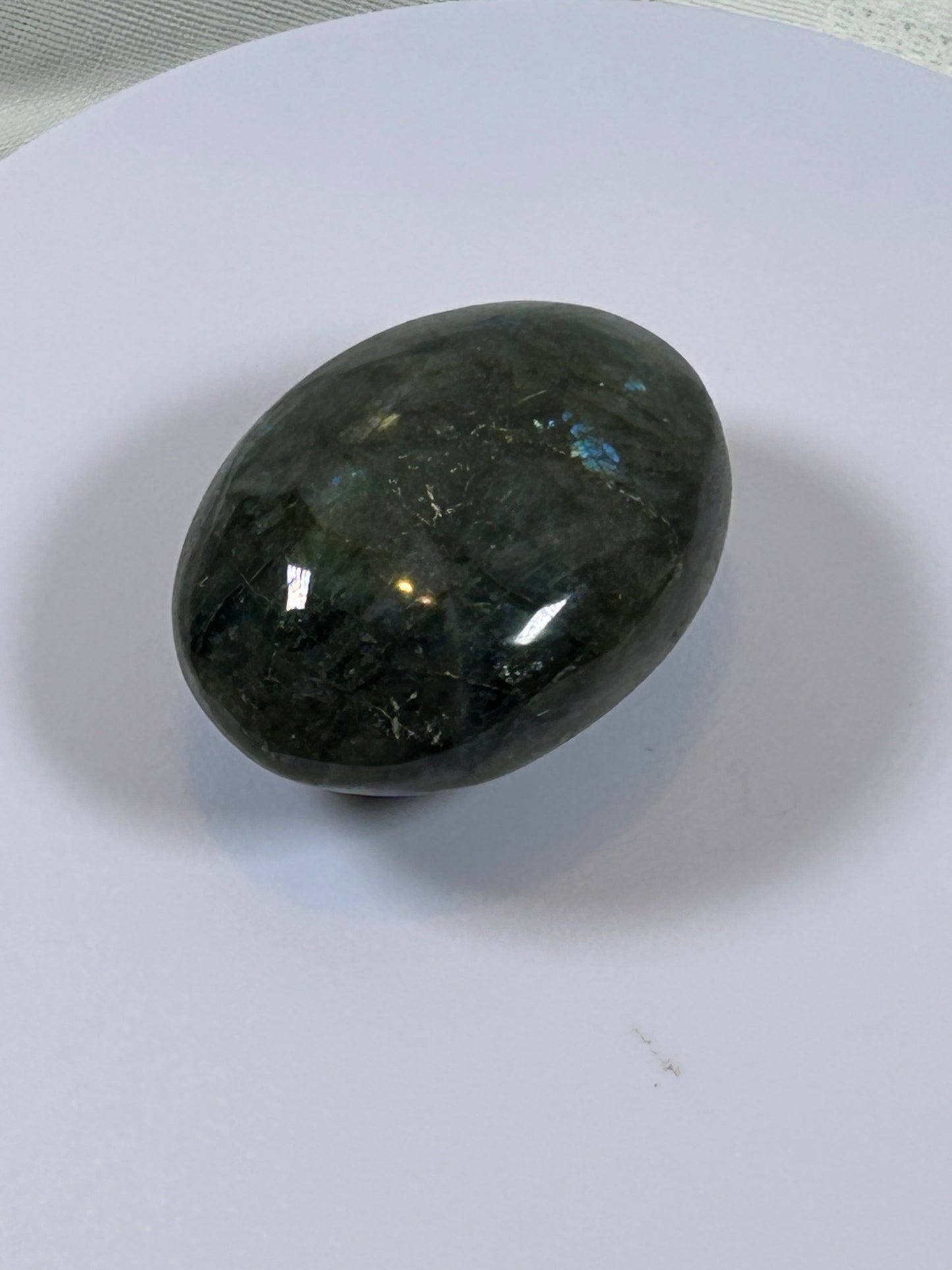 (#126) - LABRADORITE PALM STONE POLISHED - NEW