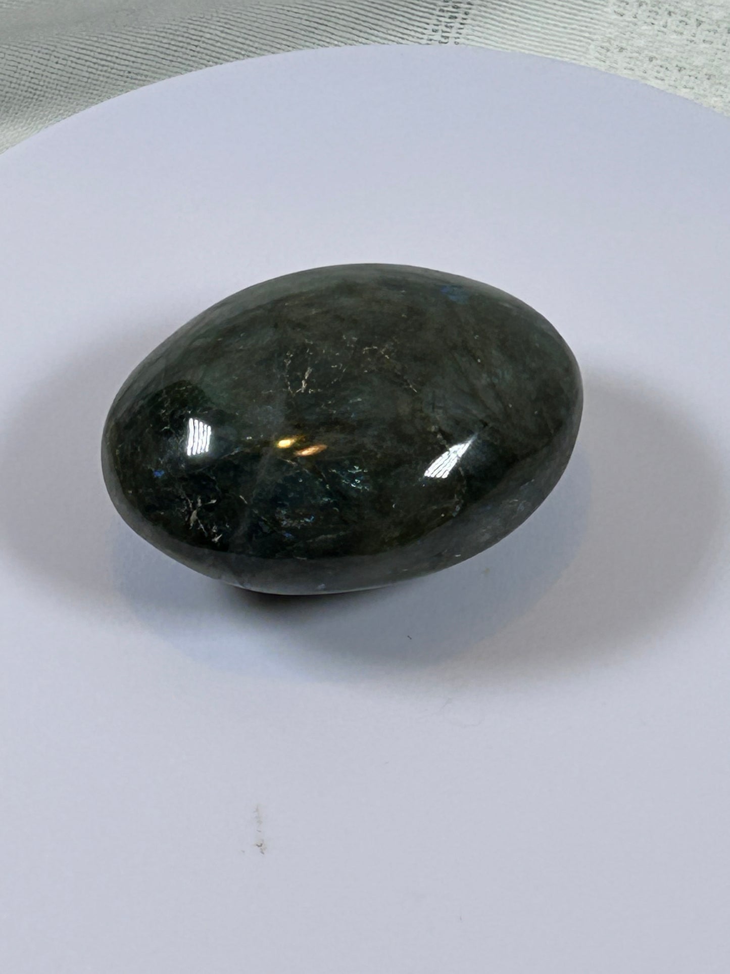 (#126) - LABRADORITE PALM STONE POLISHED - NEW