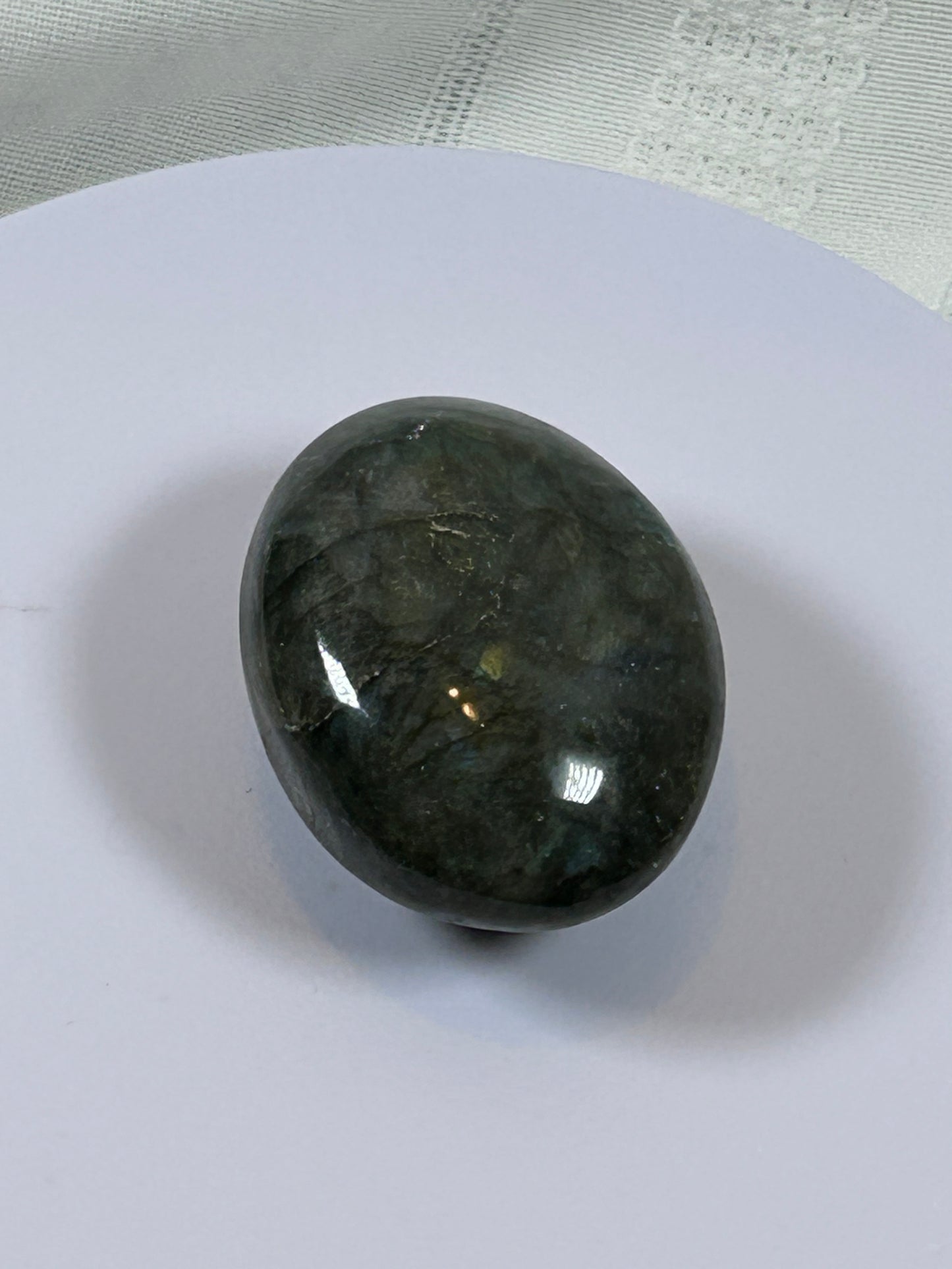 (#126) - LABRADORITE PALM STONE POLISHED - NEW