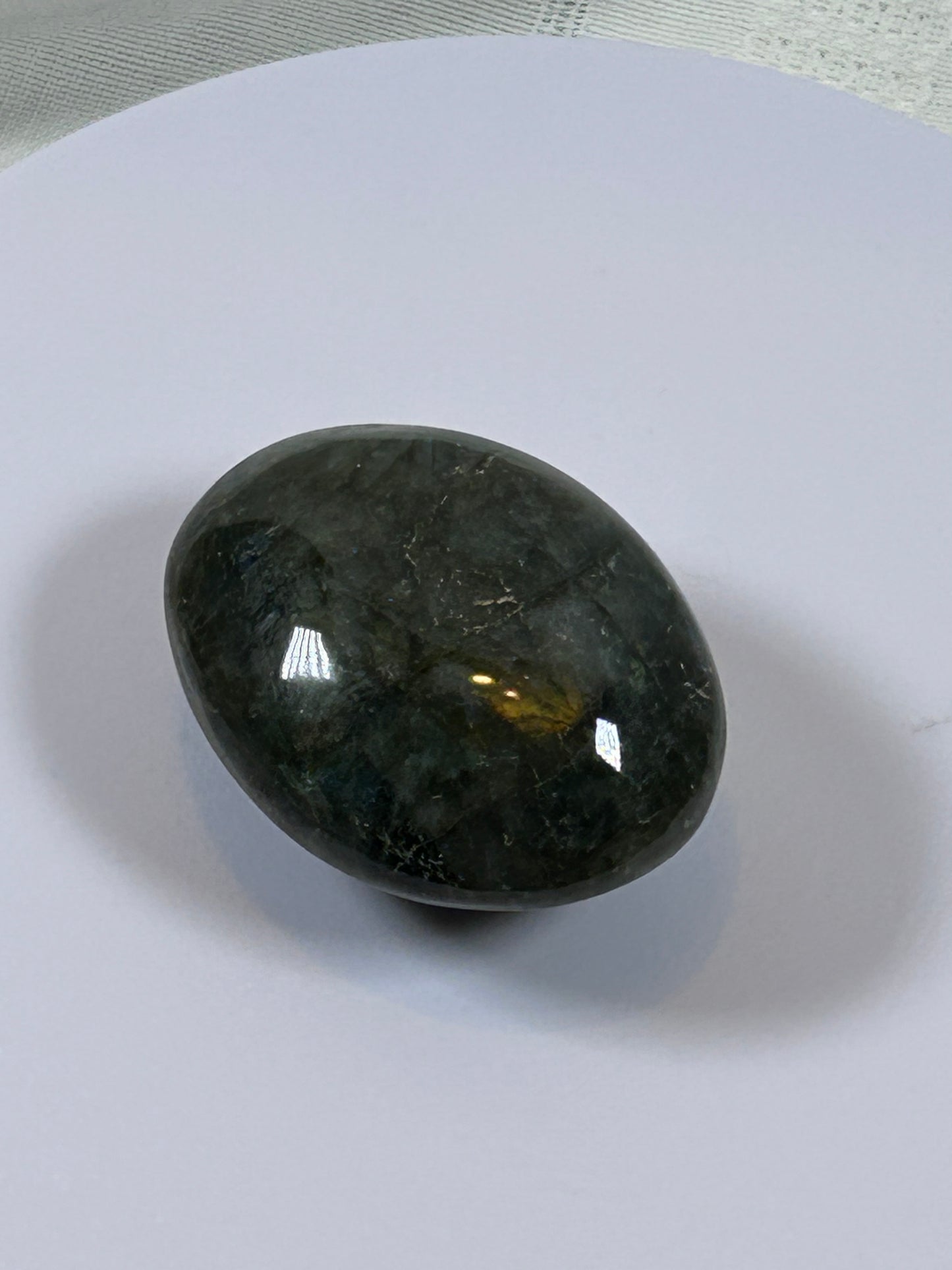 (#126) - LABRADORITE PALM STONE POLISHED - NEW