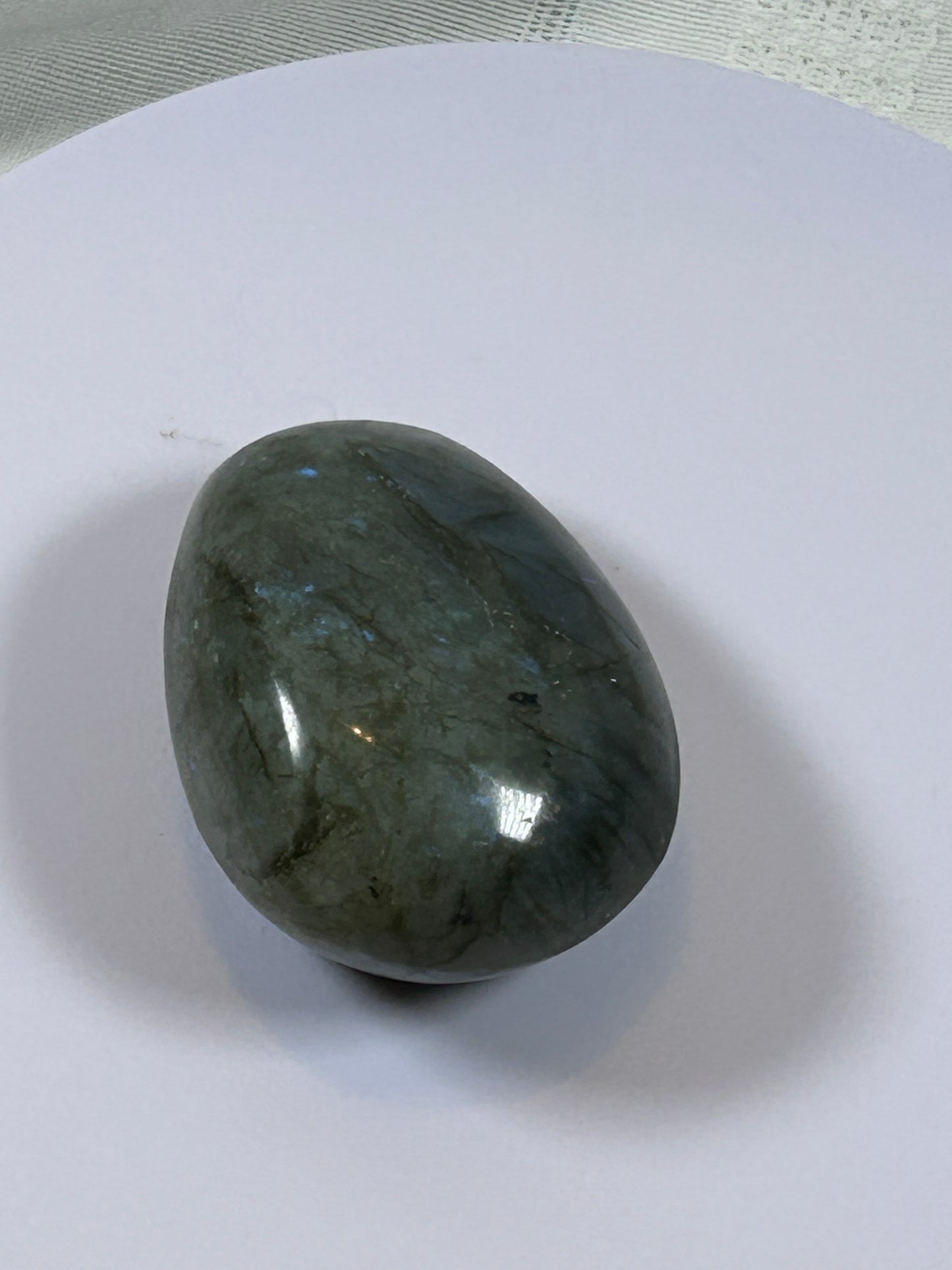 (#127) - LABRADORITE PALM STONE POLISHED - NEW