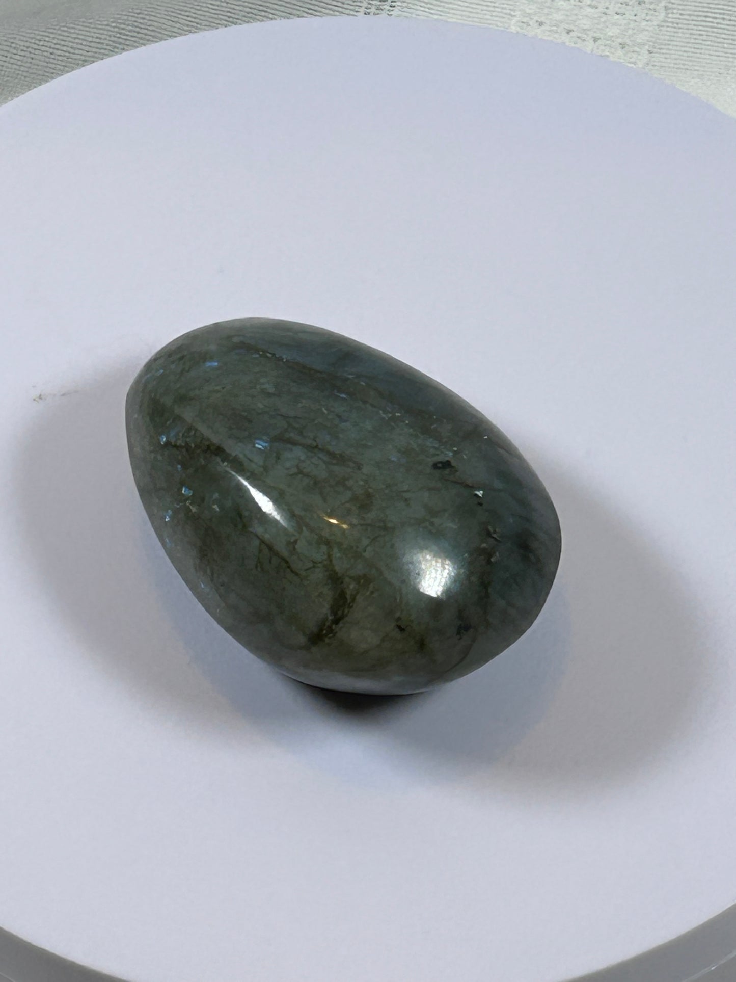 (#127) - LABRADORITE PALM STONE POLISHED - NEW