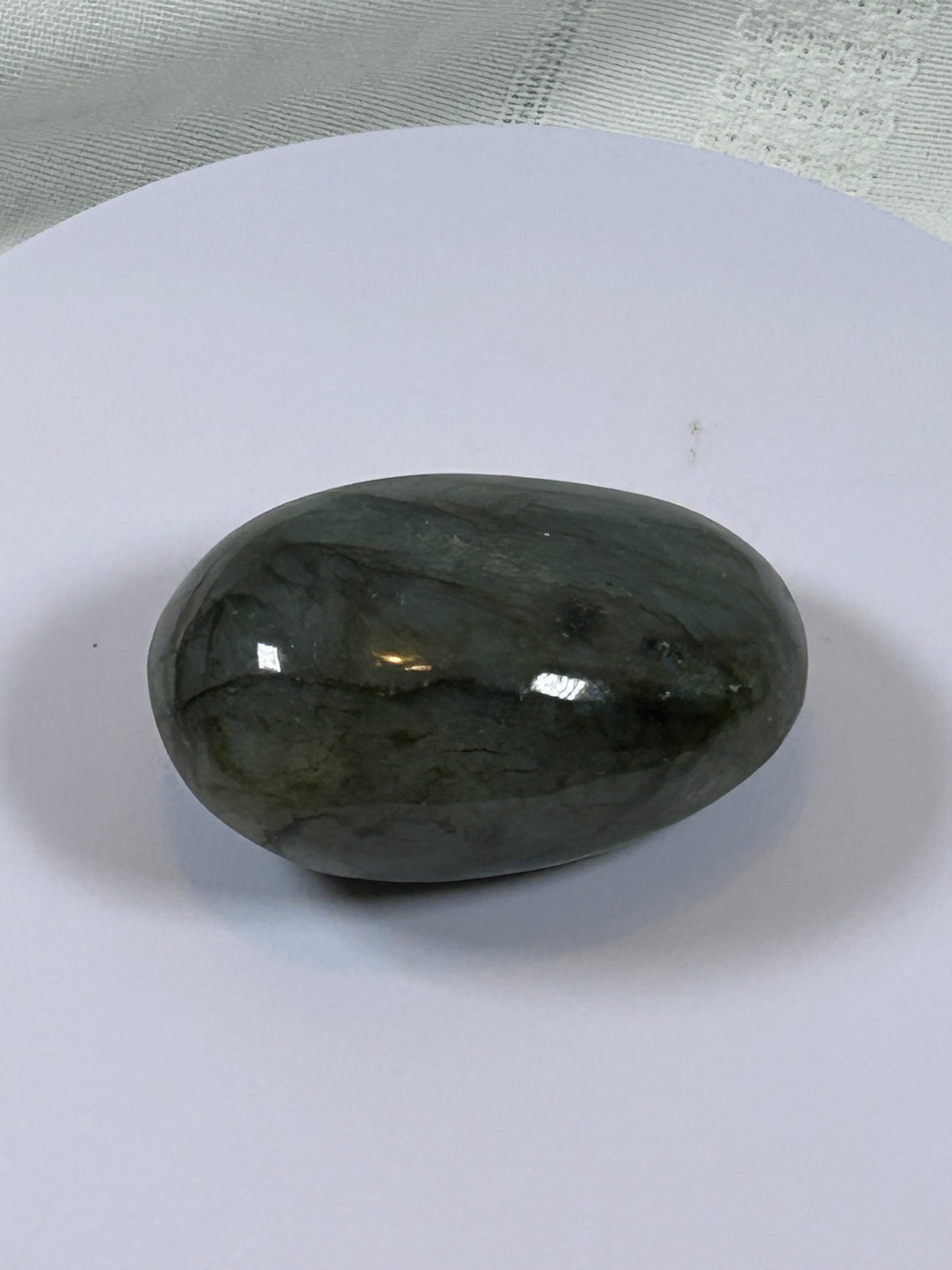 (#127) - LABRADORITE PALM STONE POLISHED - NEW
