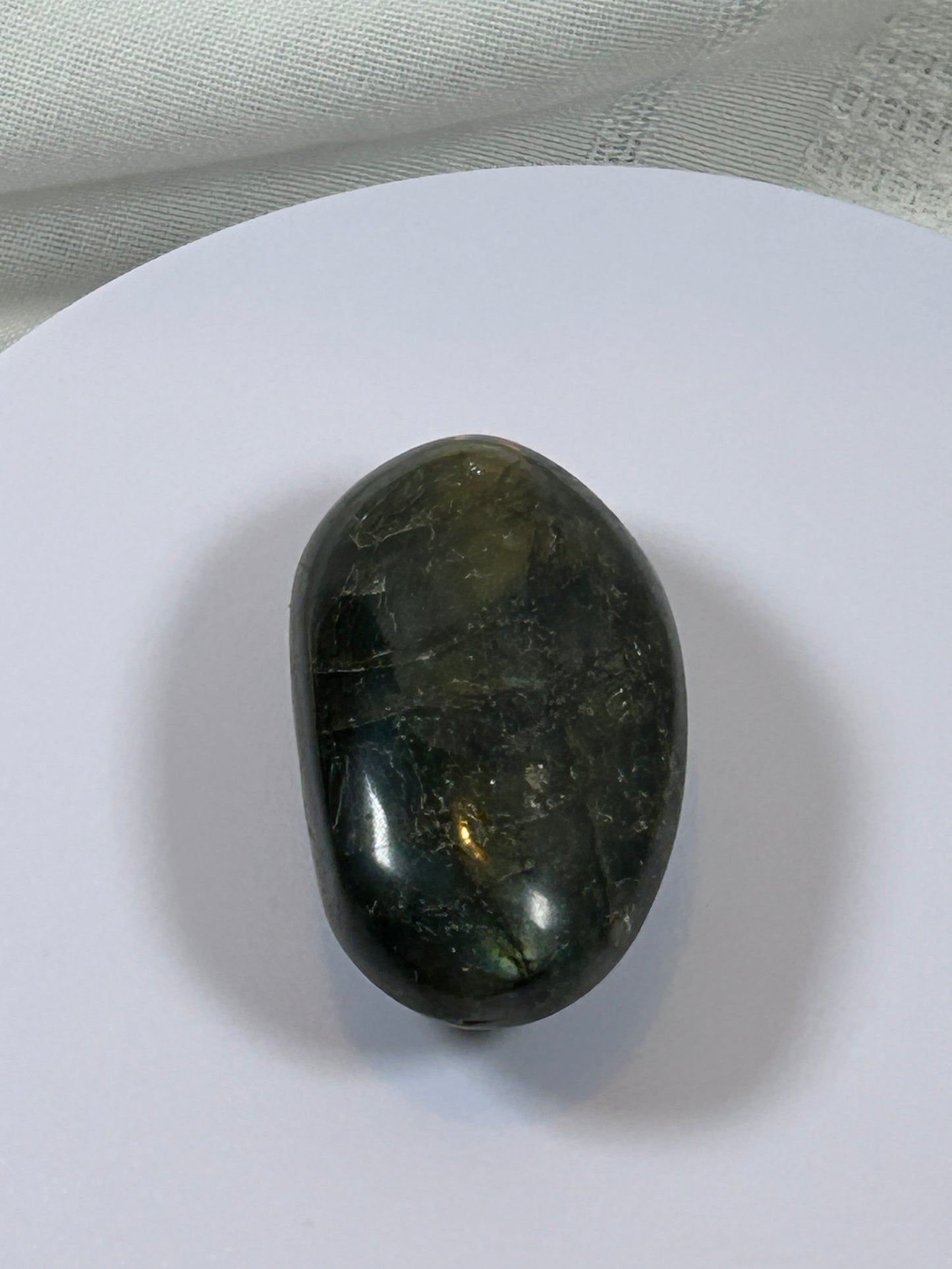 (#128) - LABRADORITE PALM STONE POLISHED - NEW
