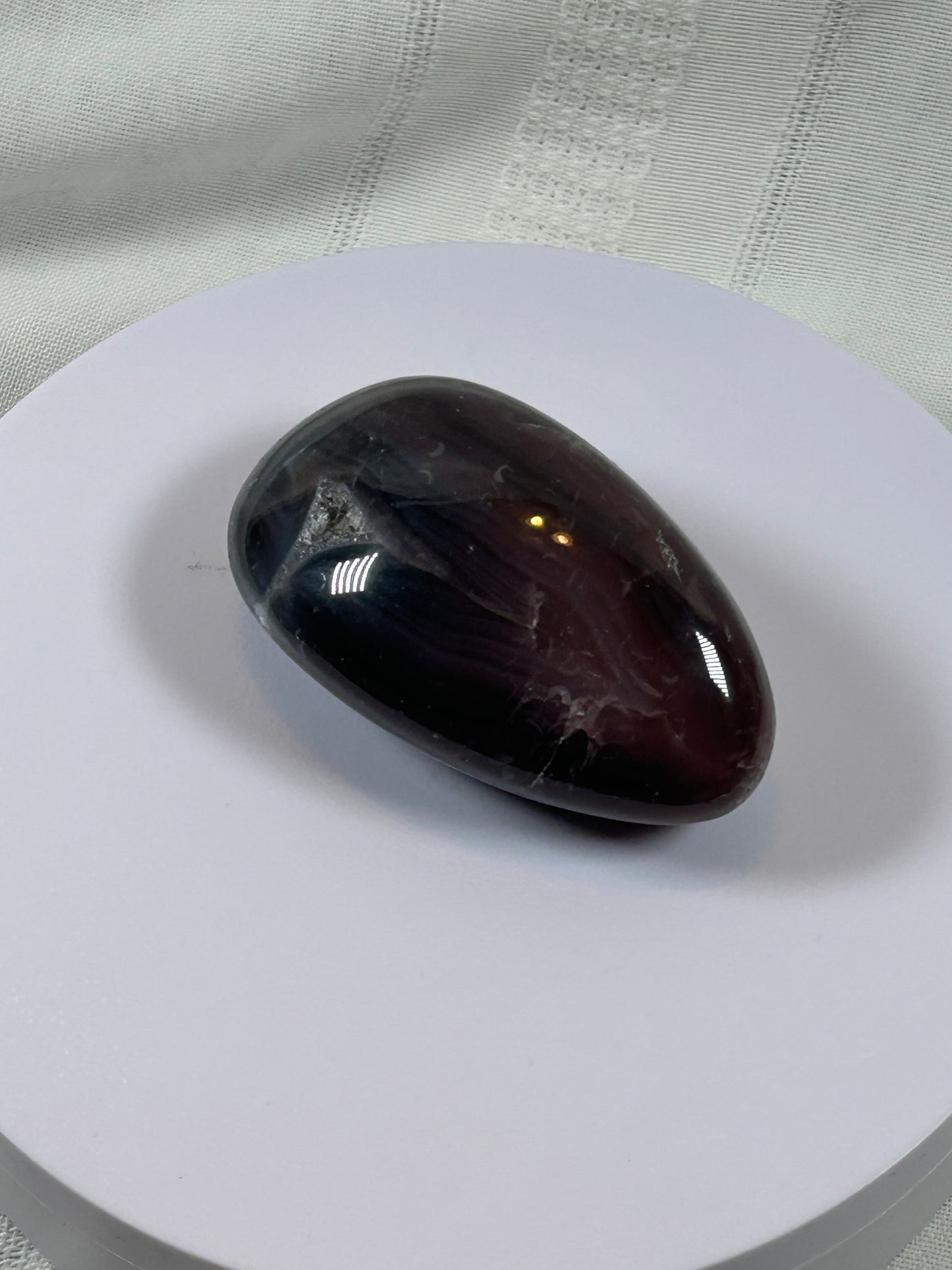 (#129) - AGATE PALM STONE POLISHED - NEW