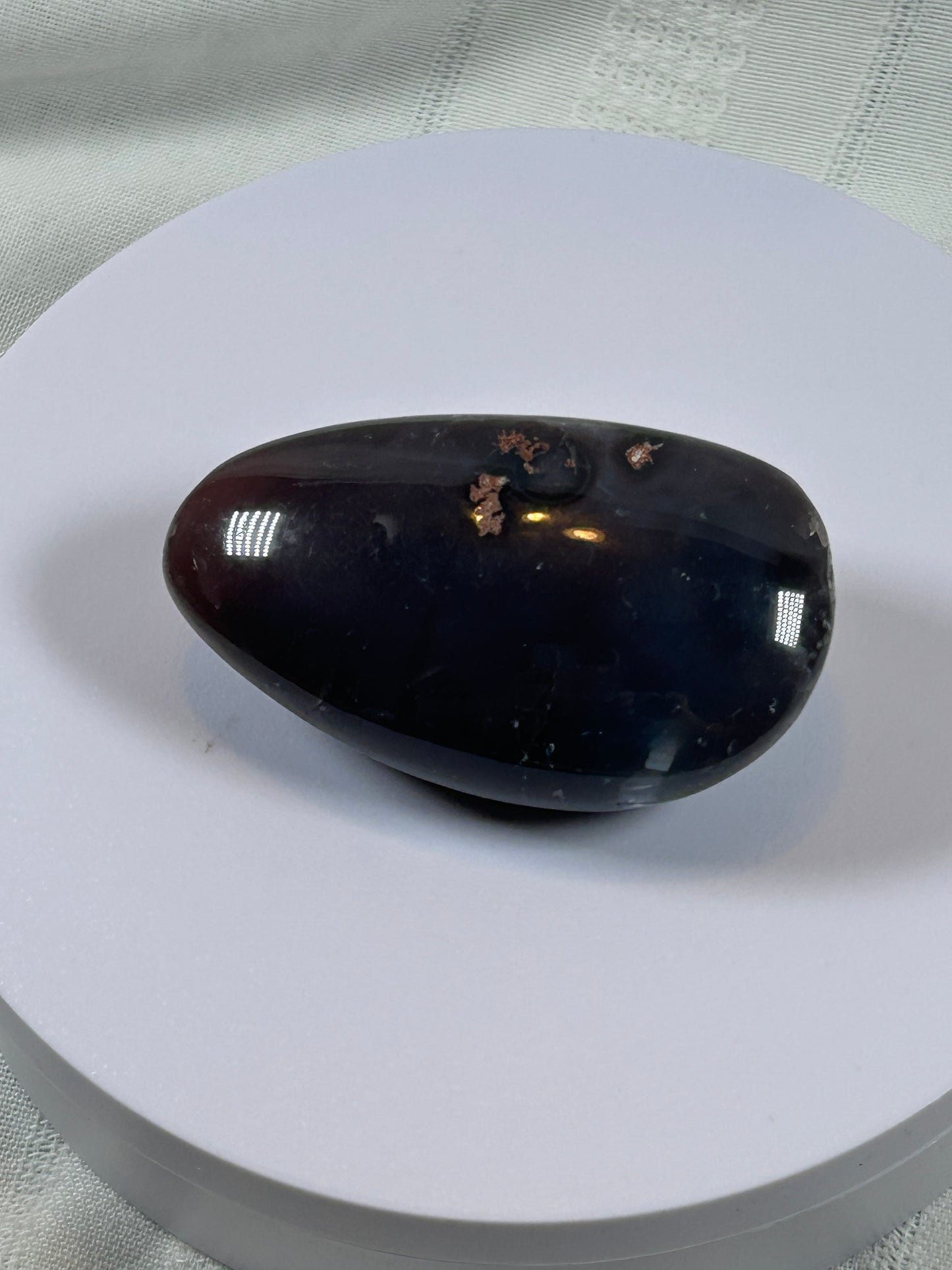 (#129) - AGATE PALM STONE POLISHED - NEW