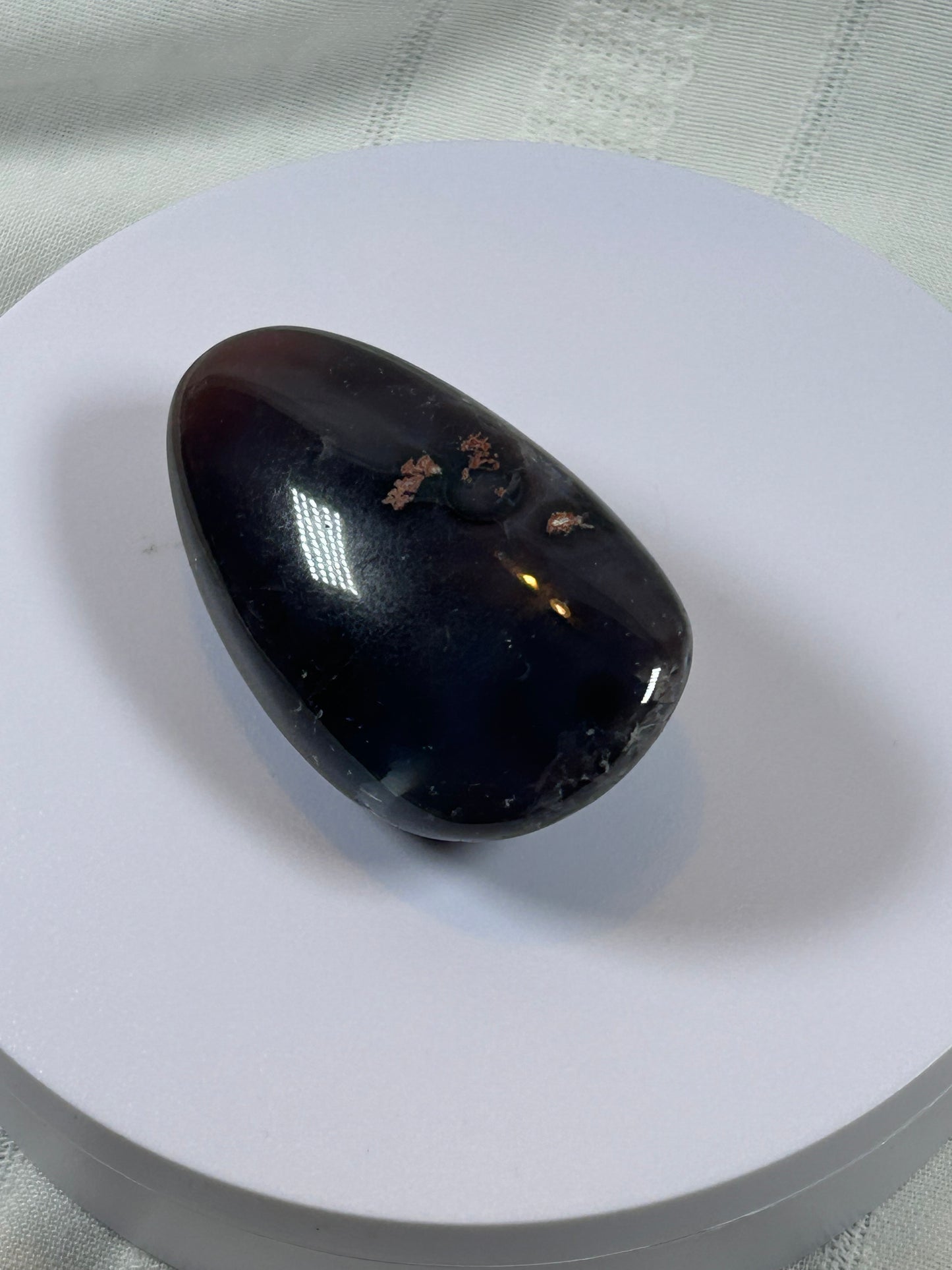 (#129) - AGATE PALM STONE POLISHED - NEW