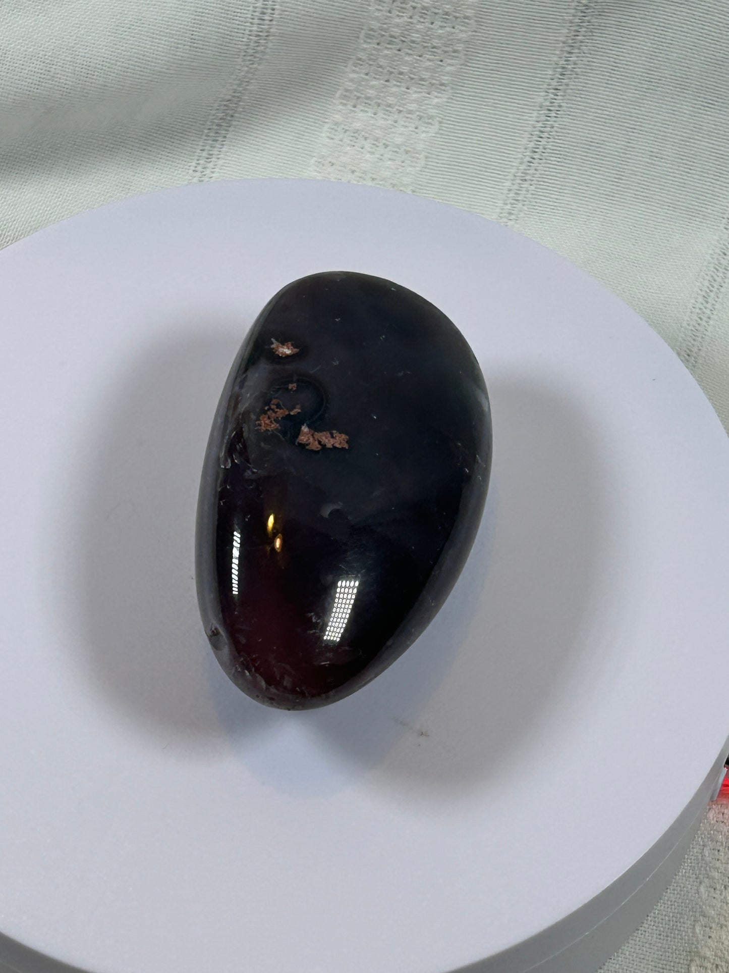 (#129) - AGATE PALM STONE POLISHED - NEW