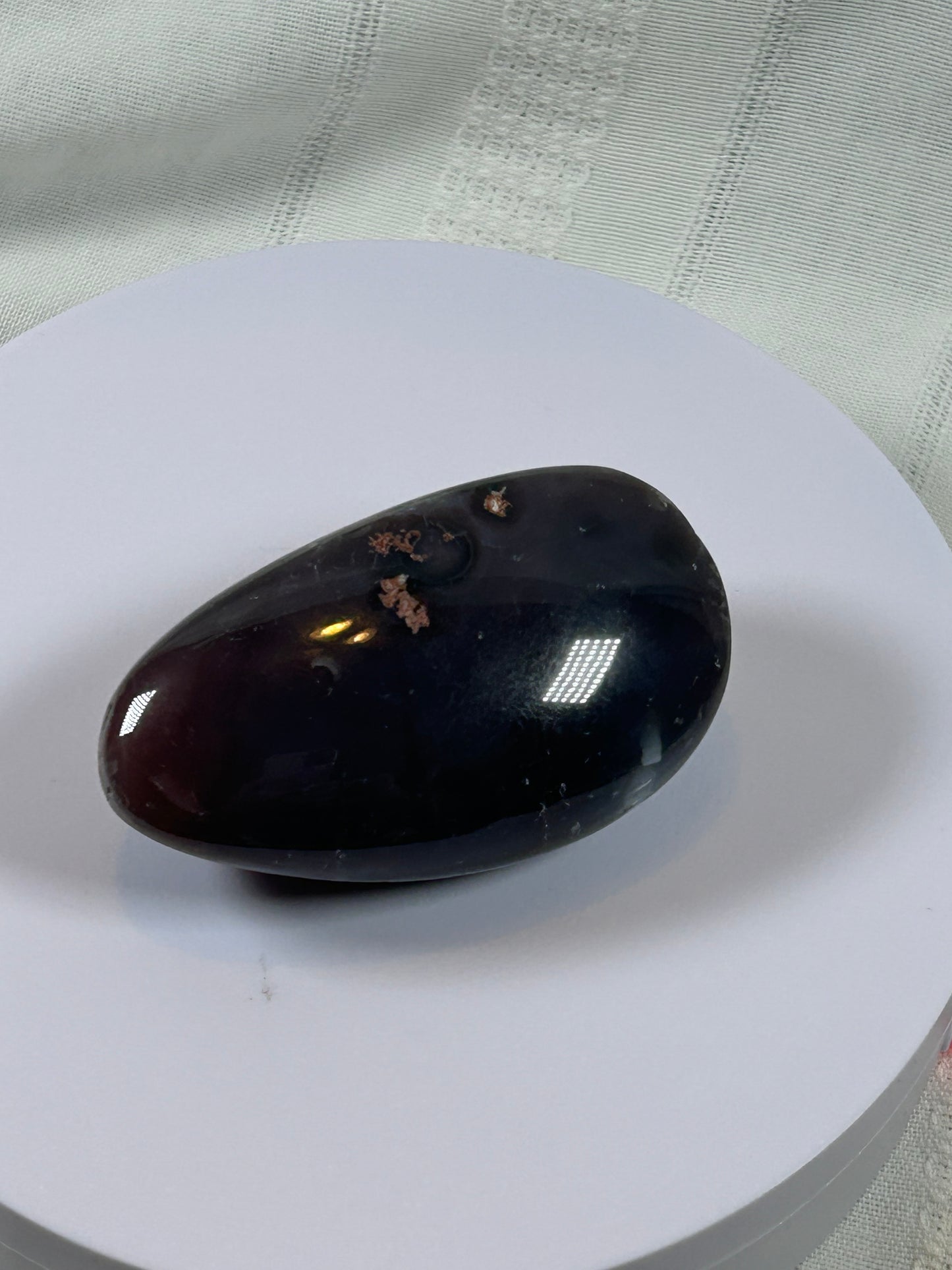 (#129) - AGATE PALM STONE POLISHED - NEW